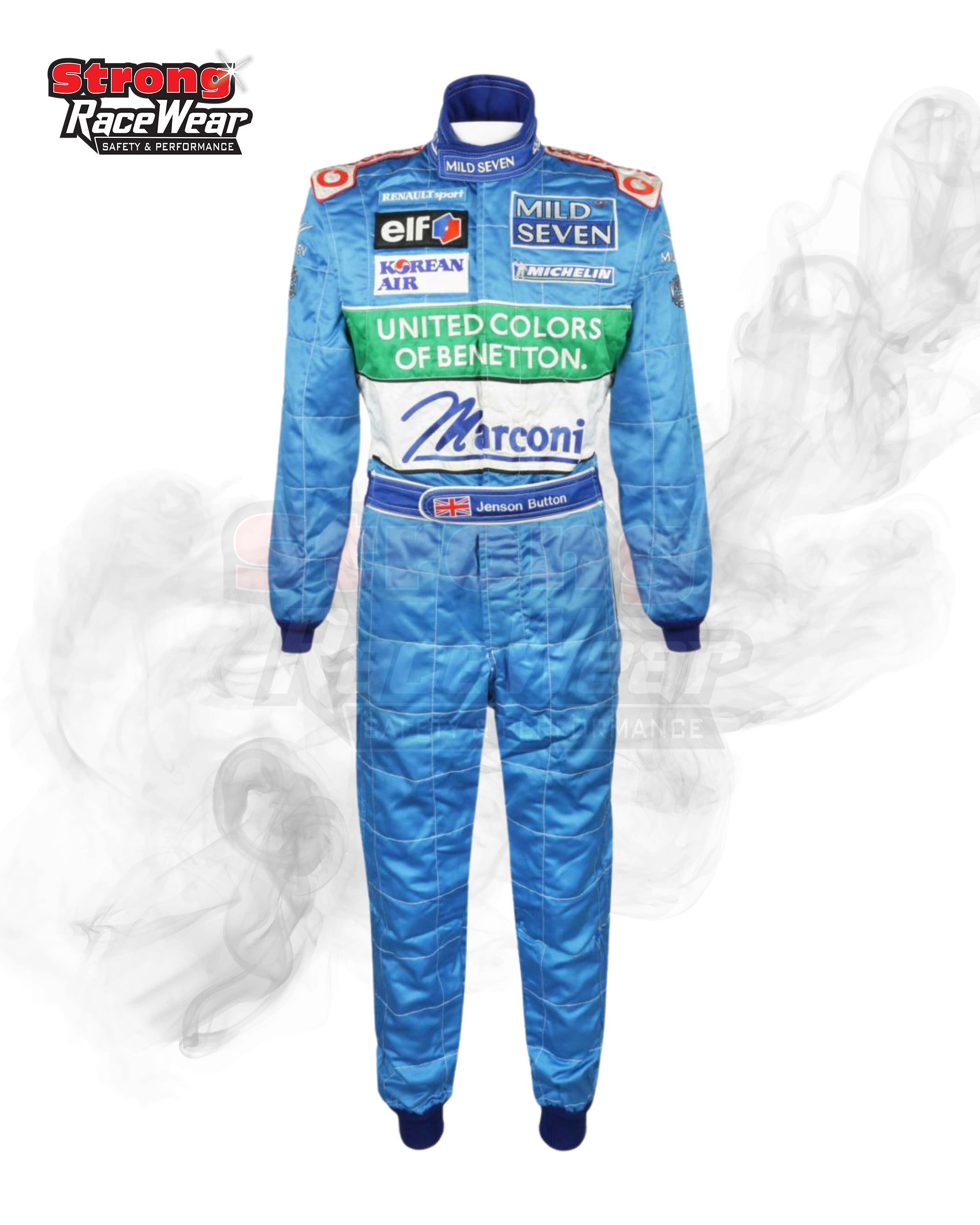 2001 Jenson Button Mild Seven Benetton Renault f1 Racing Suit