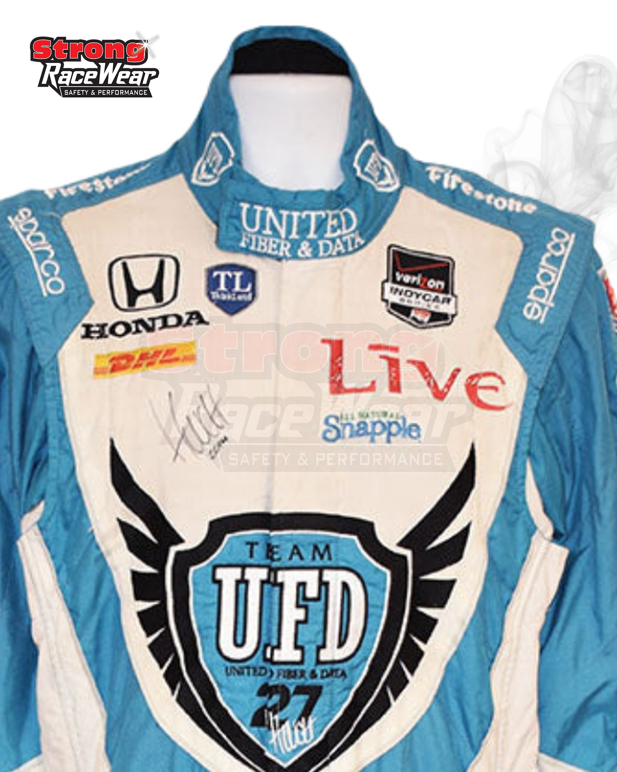 2014 James Hinchcliffe Autosport Indycar Race Worn Suit