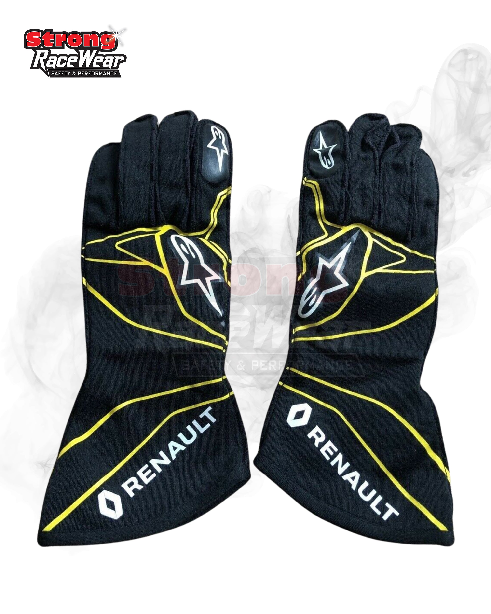 2016 Esteban Ocon Alpine Stars F1 Race Gloves Strong Racewear