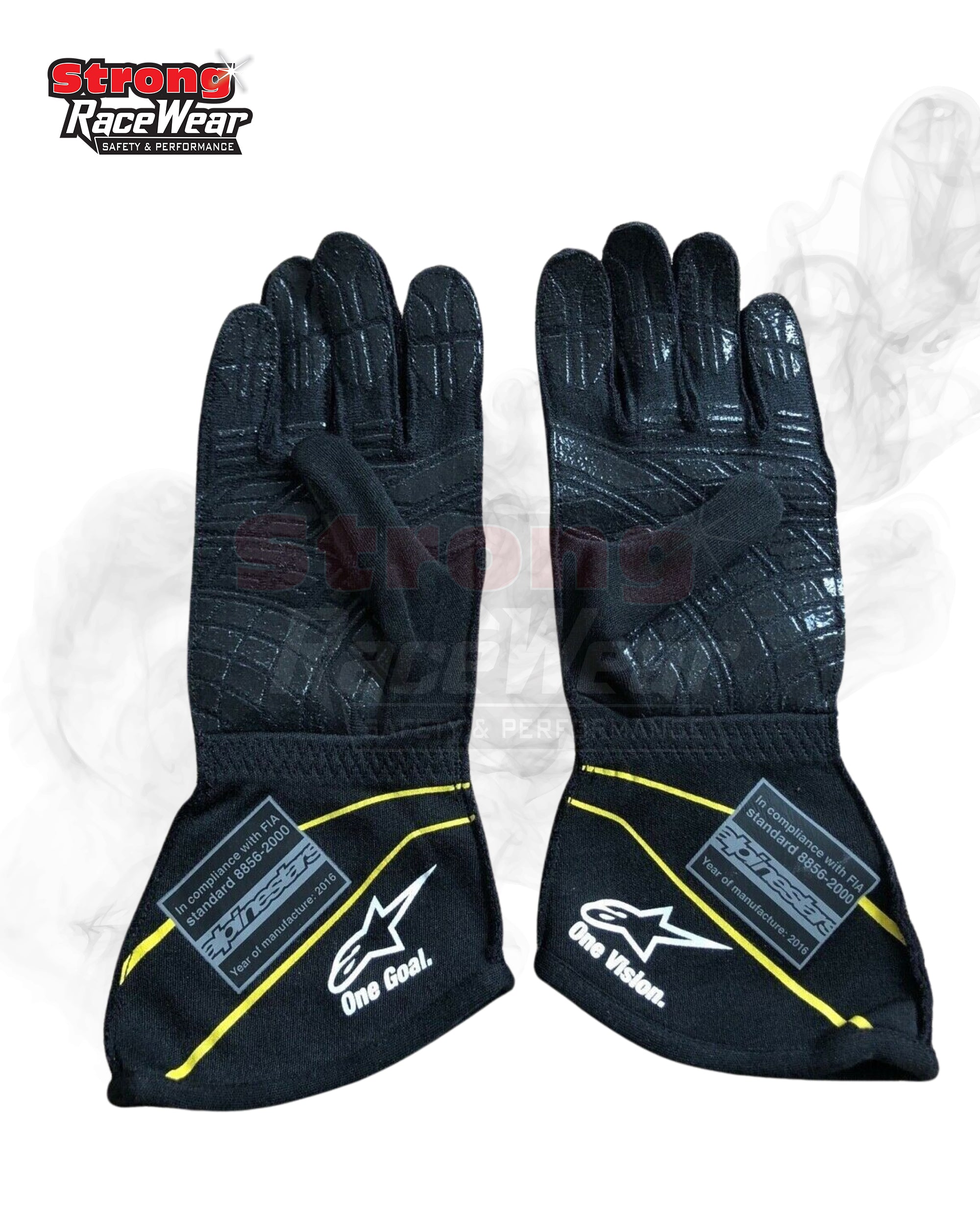 2016 Esteban Ocon Alpine Stars F1 Race Gloves Strong Racewear