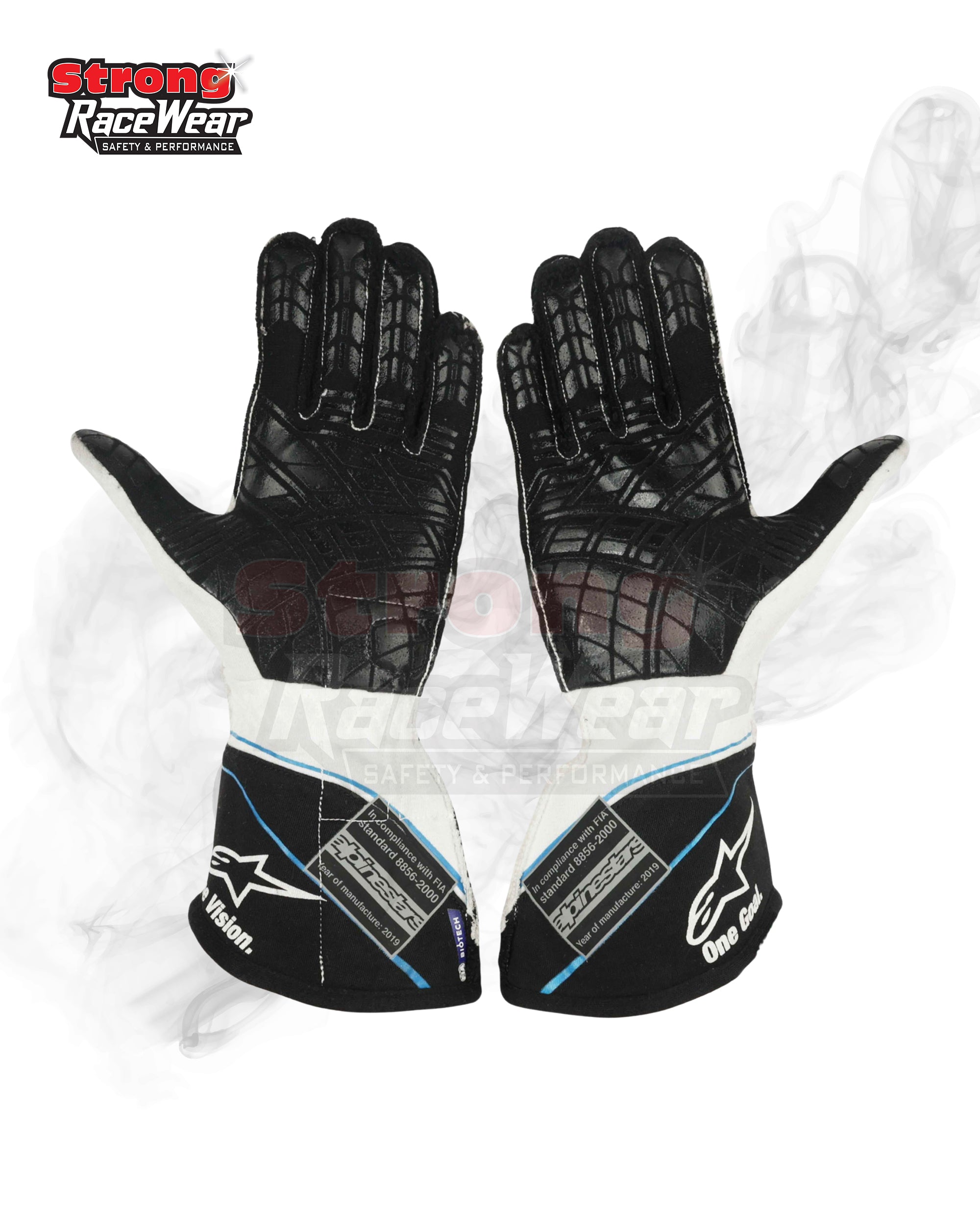 2019 George Russell Williams Mercedes F1 Race Gloves Strong Racewear