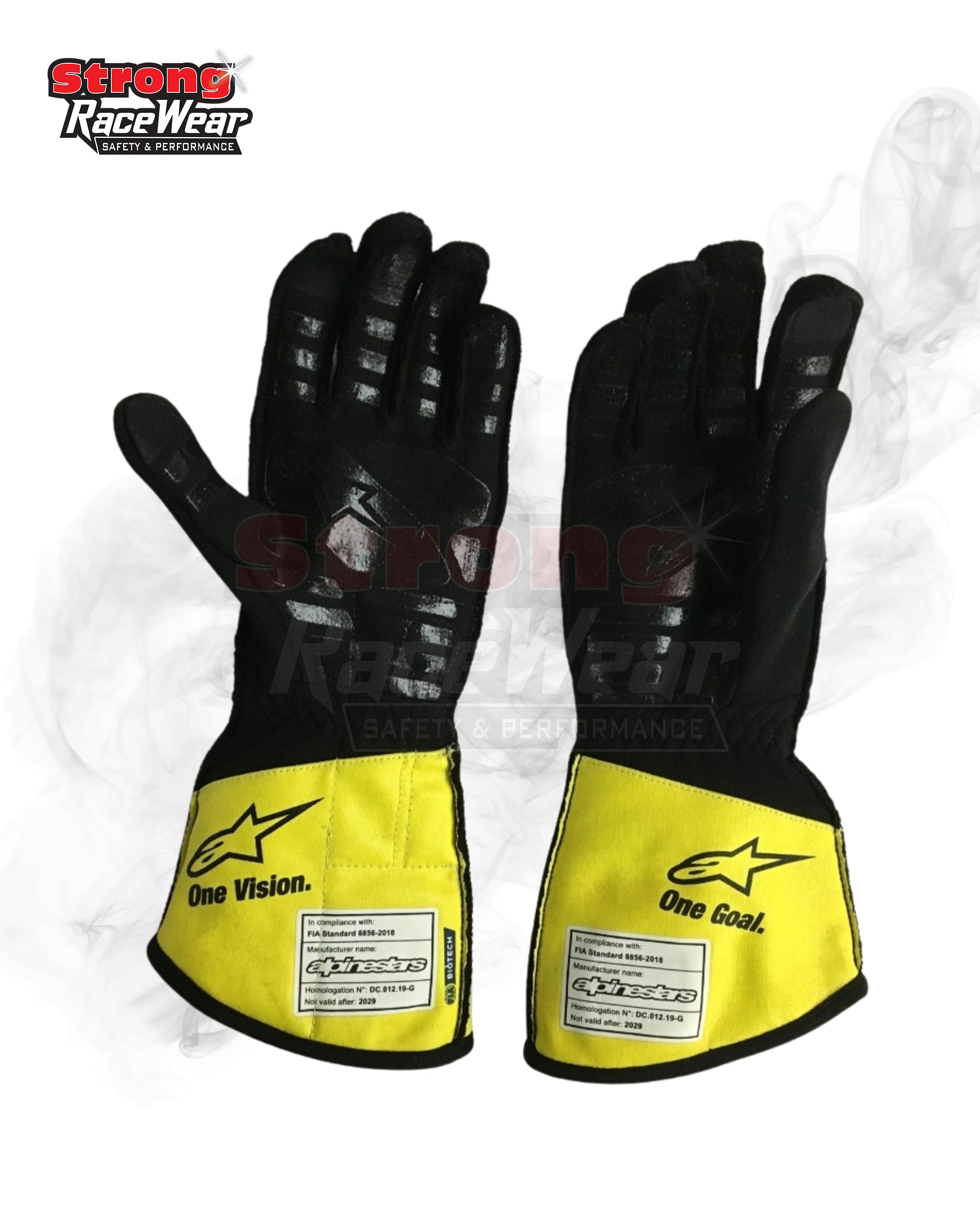 2020 Alpine Star Esteban Ocon F1 Race Gloves Strong Racewear