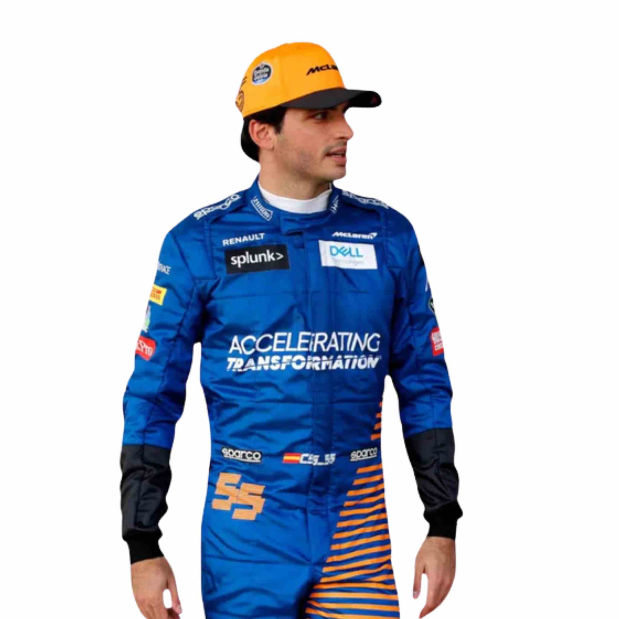 2020 Carlos Sainz Jr Mclaren Team F1 Racing Suit