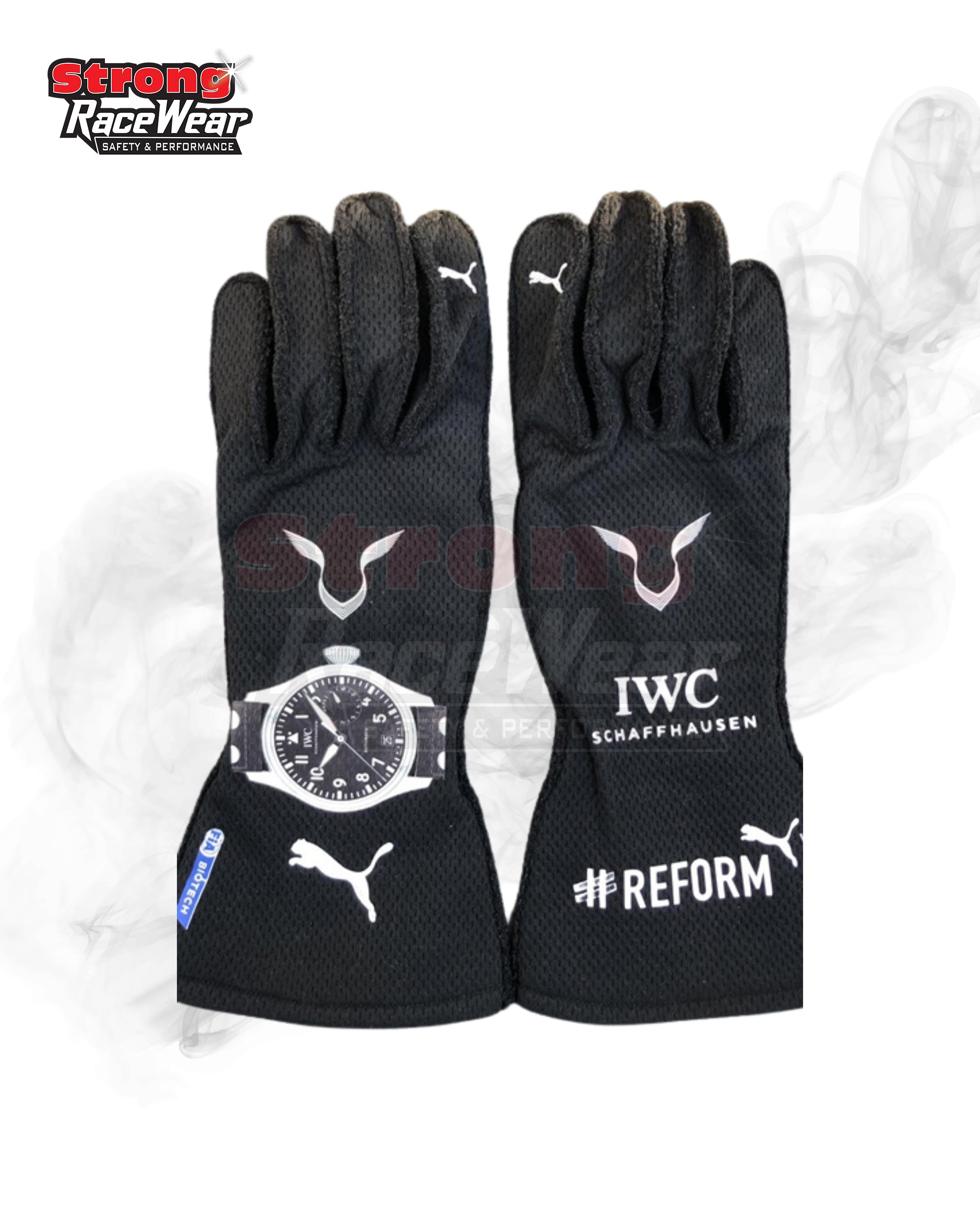 2020 Lewis Hamilton F1 Black Racing Gloves Strong Racewear