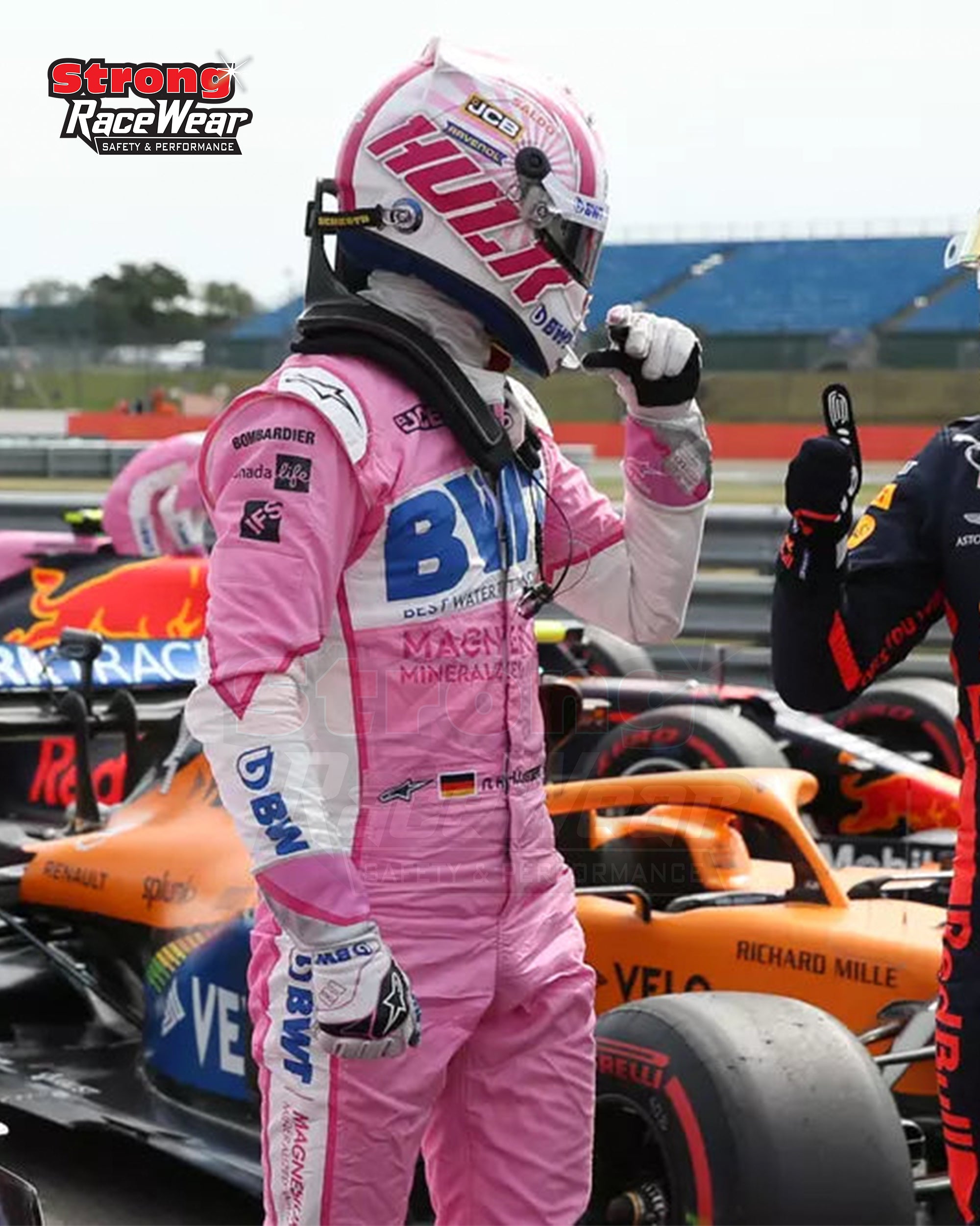 2020 Nico Hulkenberg F1 Race Gloves Strong Racewear