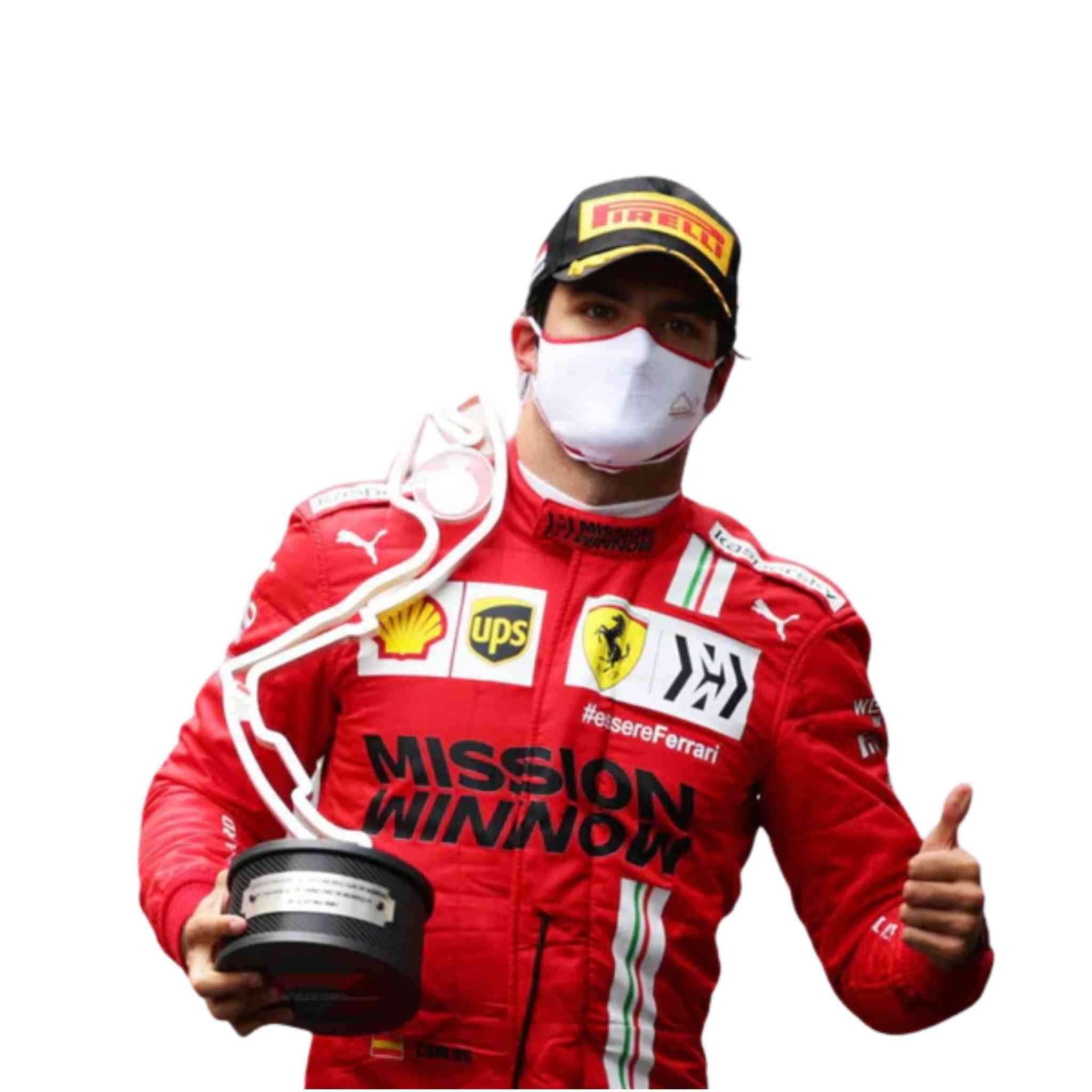 2021 Carlos Sainz Jr Mission Winnow F1 Racing Suit Scuderia Ferrari