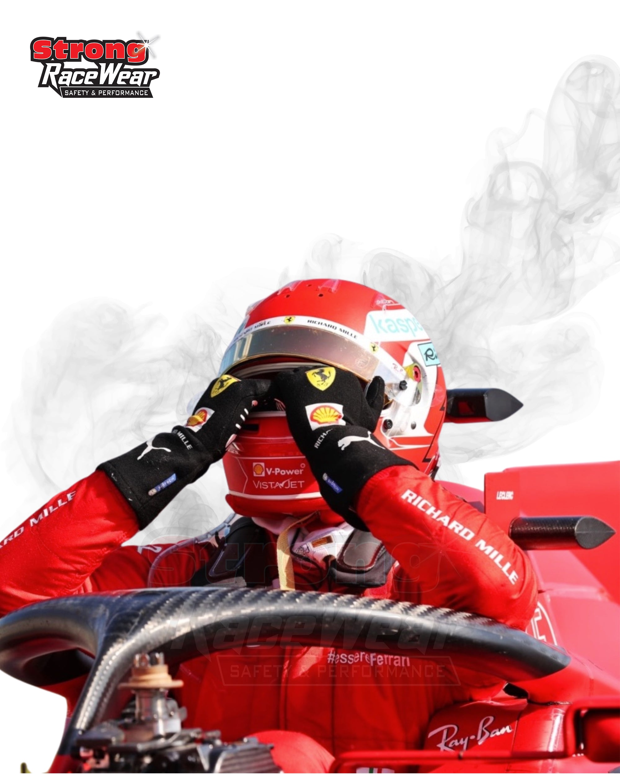 2021 Charles Leclerc Ferrari Monaco GP F1 Gloves Strong Racewear