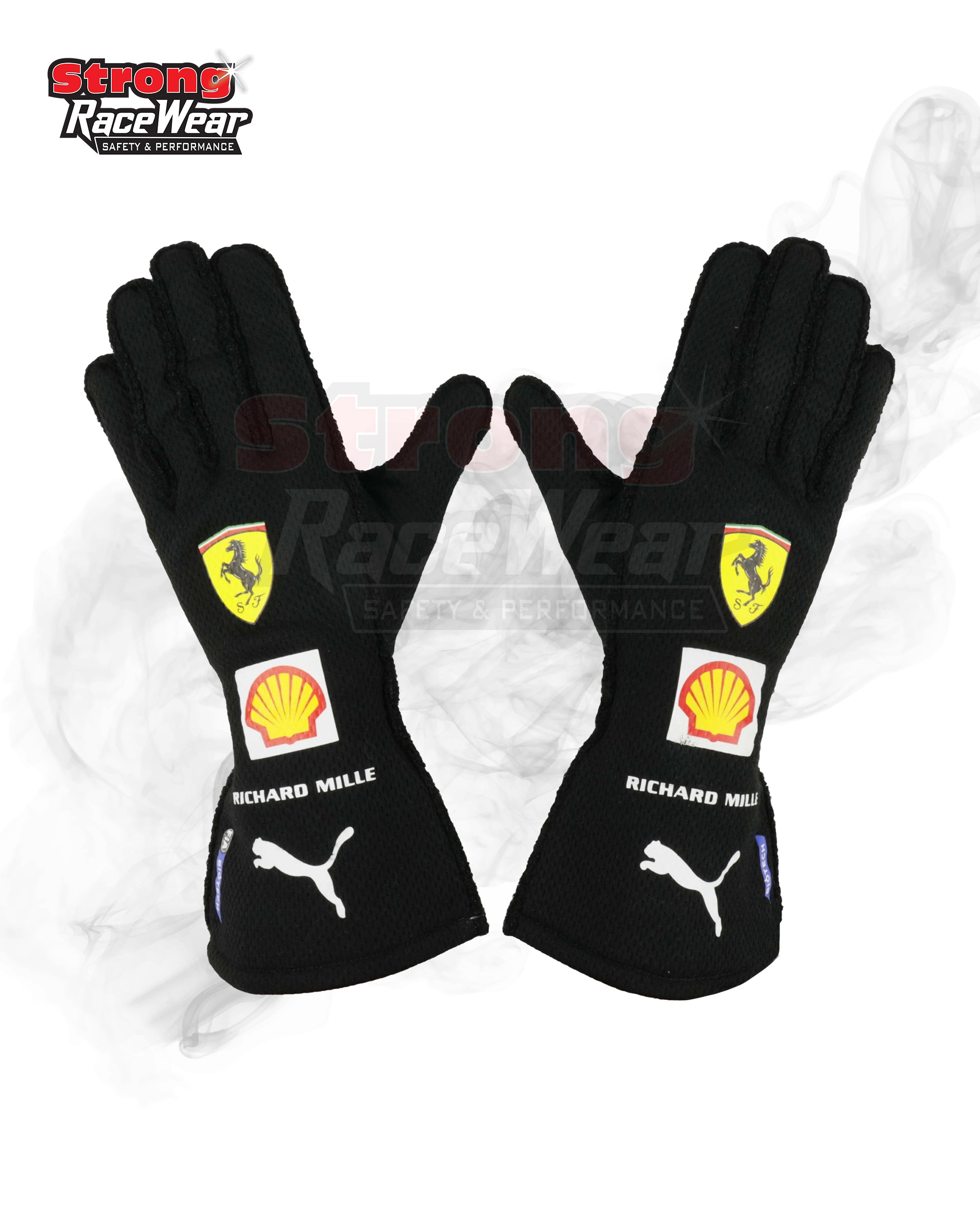 2021 Charles Leclerc Richard Mille Scuderia Ferrari Formula 1 Gloves Strong Racewear