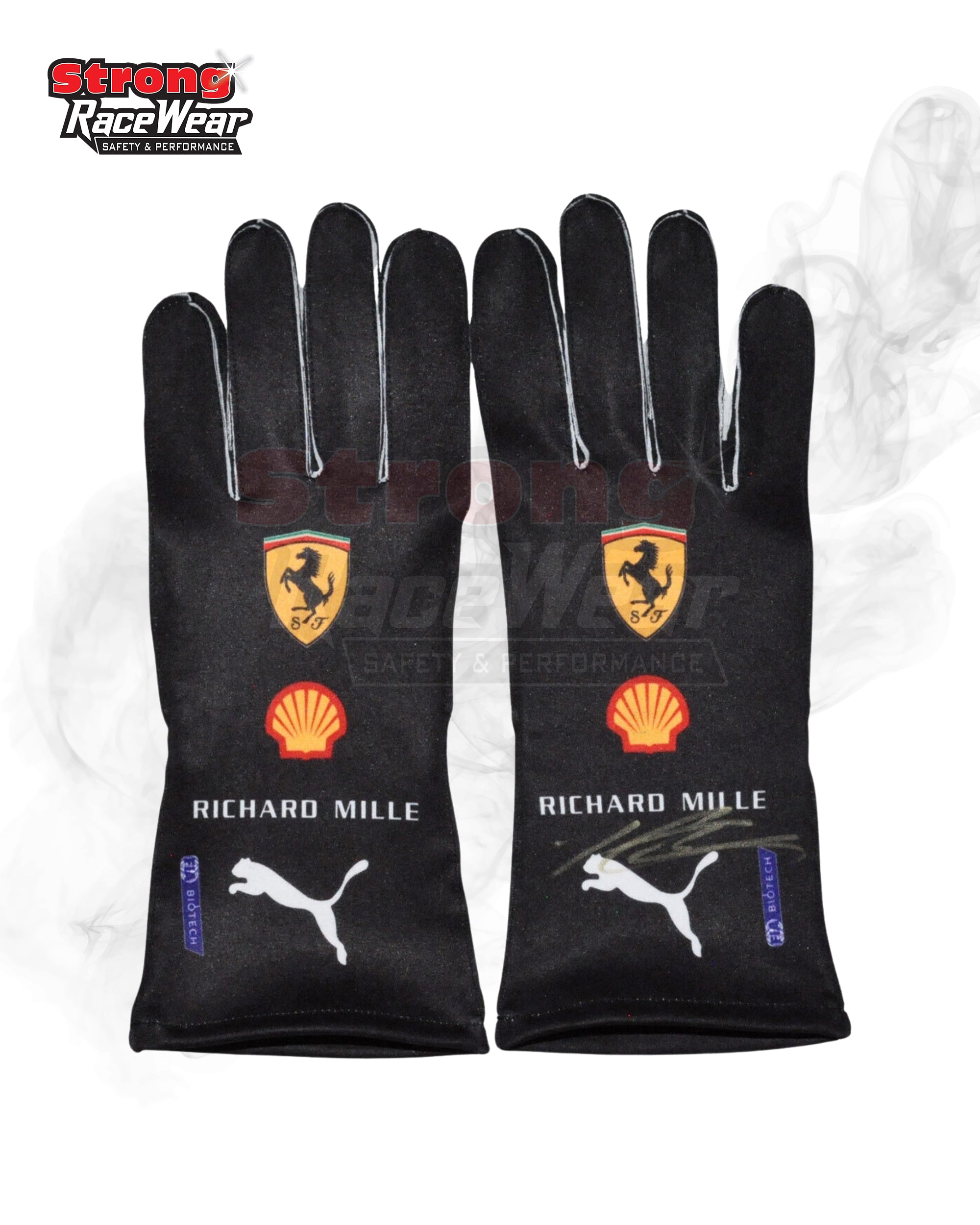 2022 Charles Leclerc Ferrari F1 Gloves Pair Strong Racewear