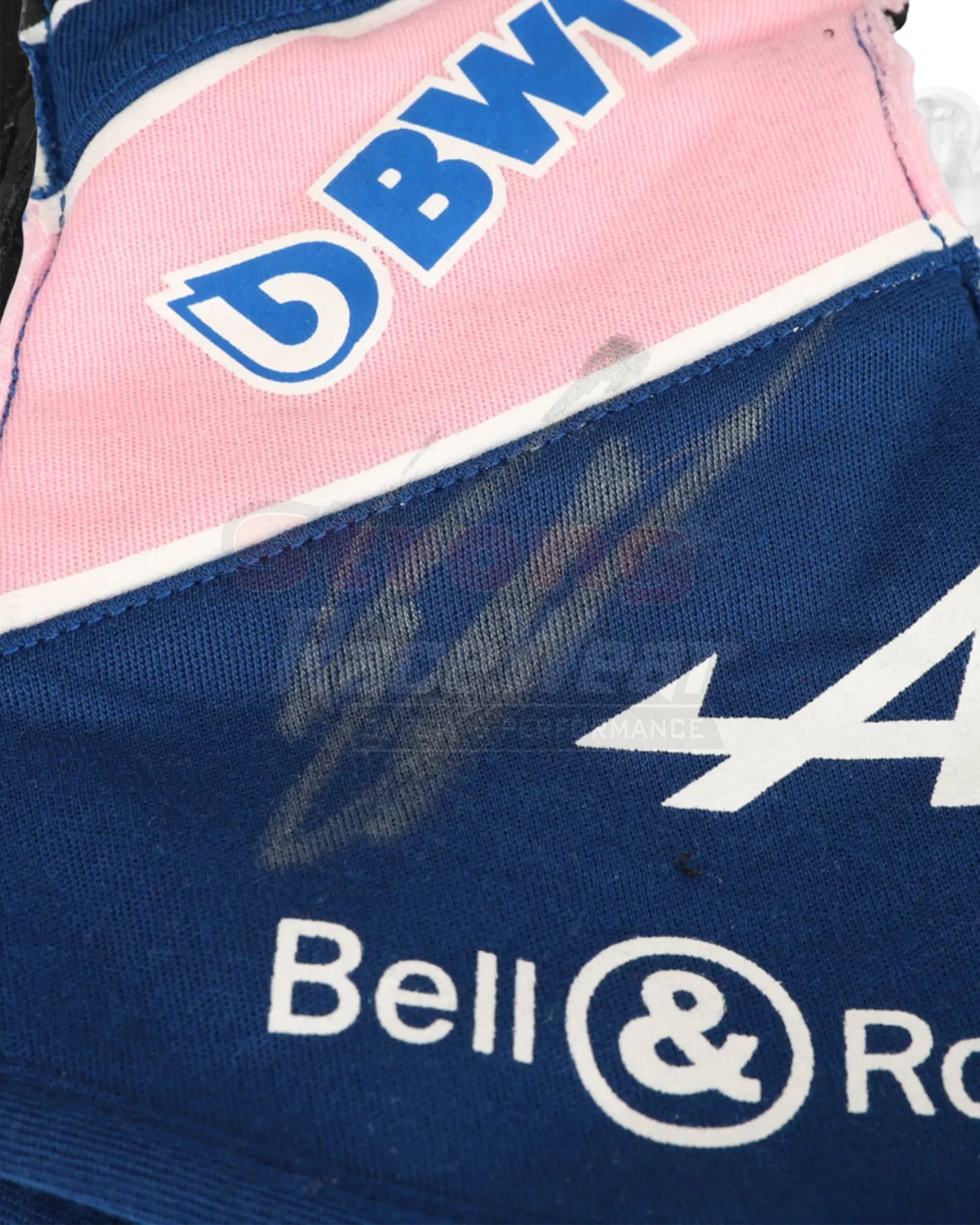 2022 Esteban Ocon Blue Race Gloves Strong Racewear