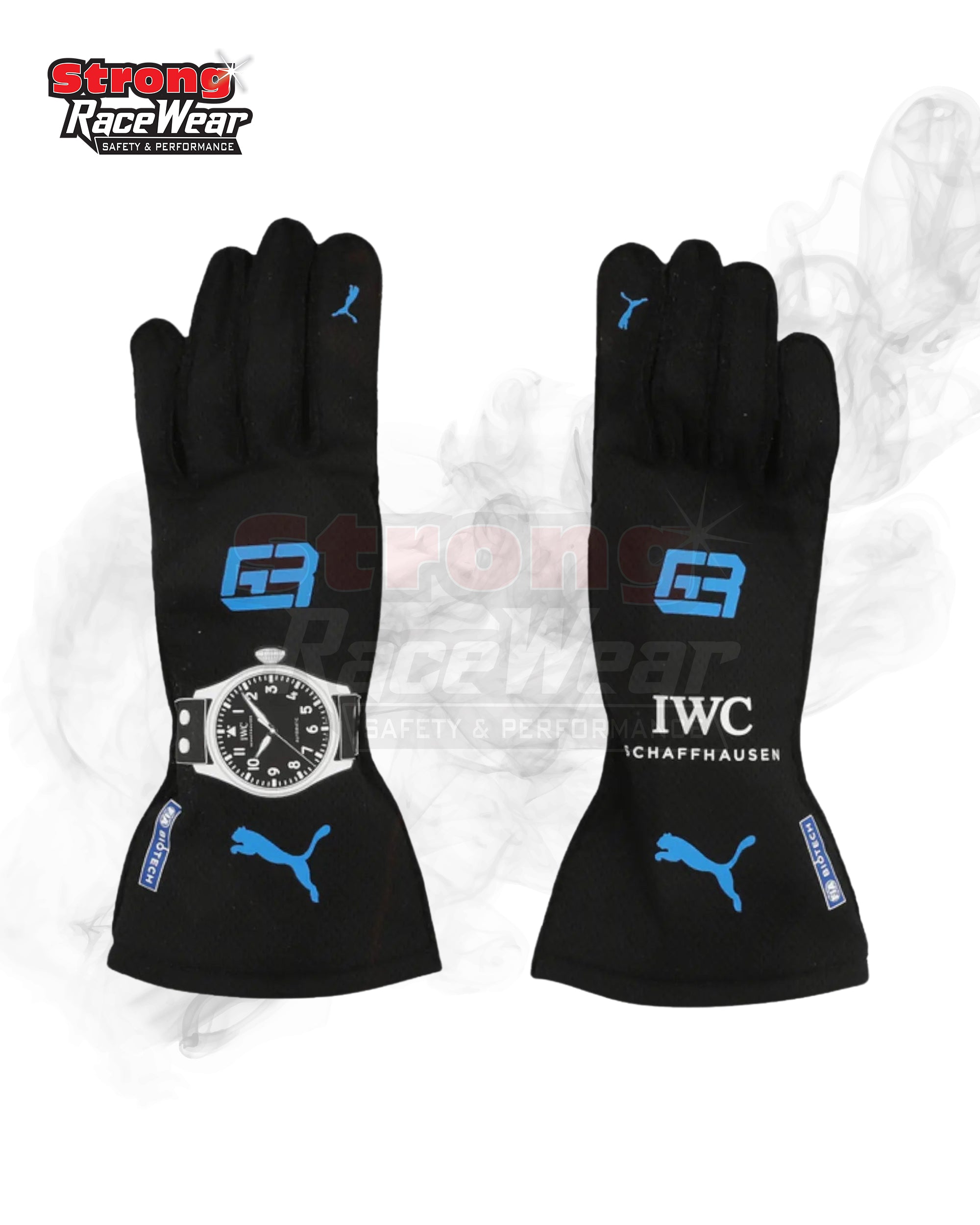 2022 George Russell Race Gloves Strong Racewear