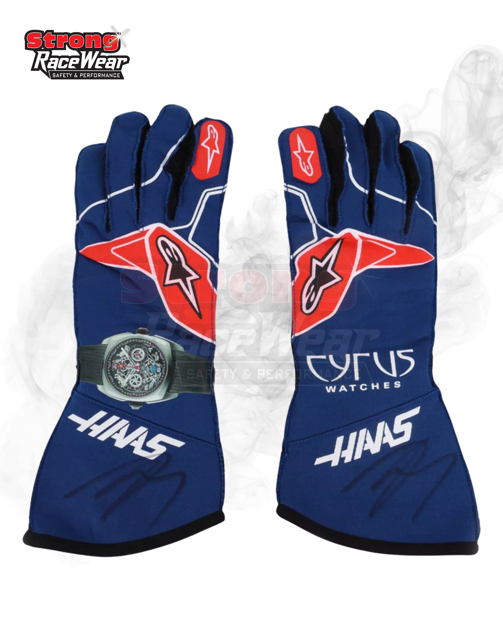 2022 Kevin Magnussen Race Gloves Strong Racewear