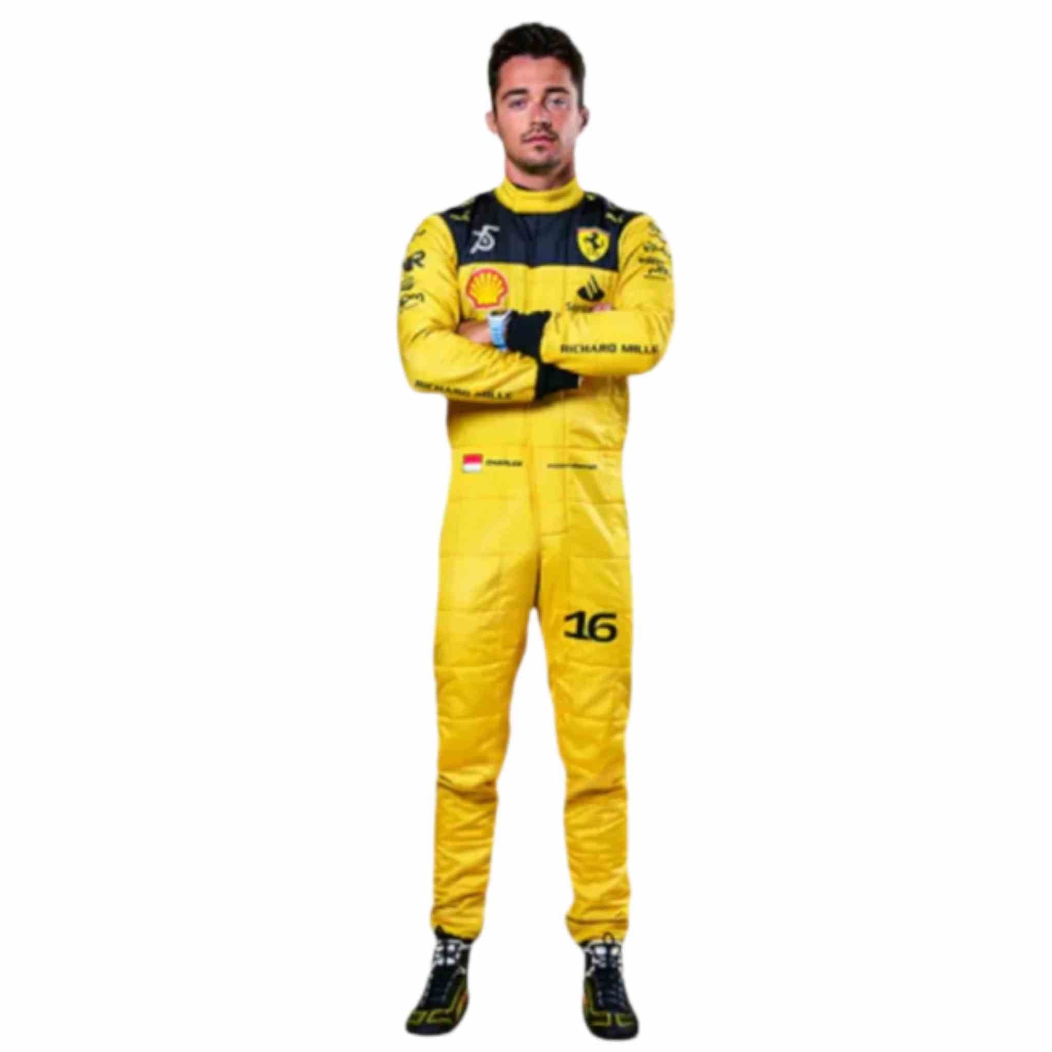 2022 New Charles Leclerc Formula 1 Ferrari's 75th Anniversary Team Racing Suit