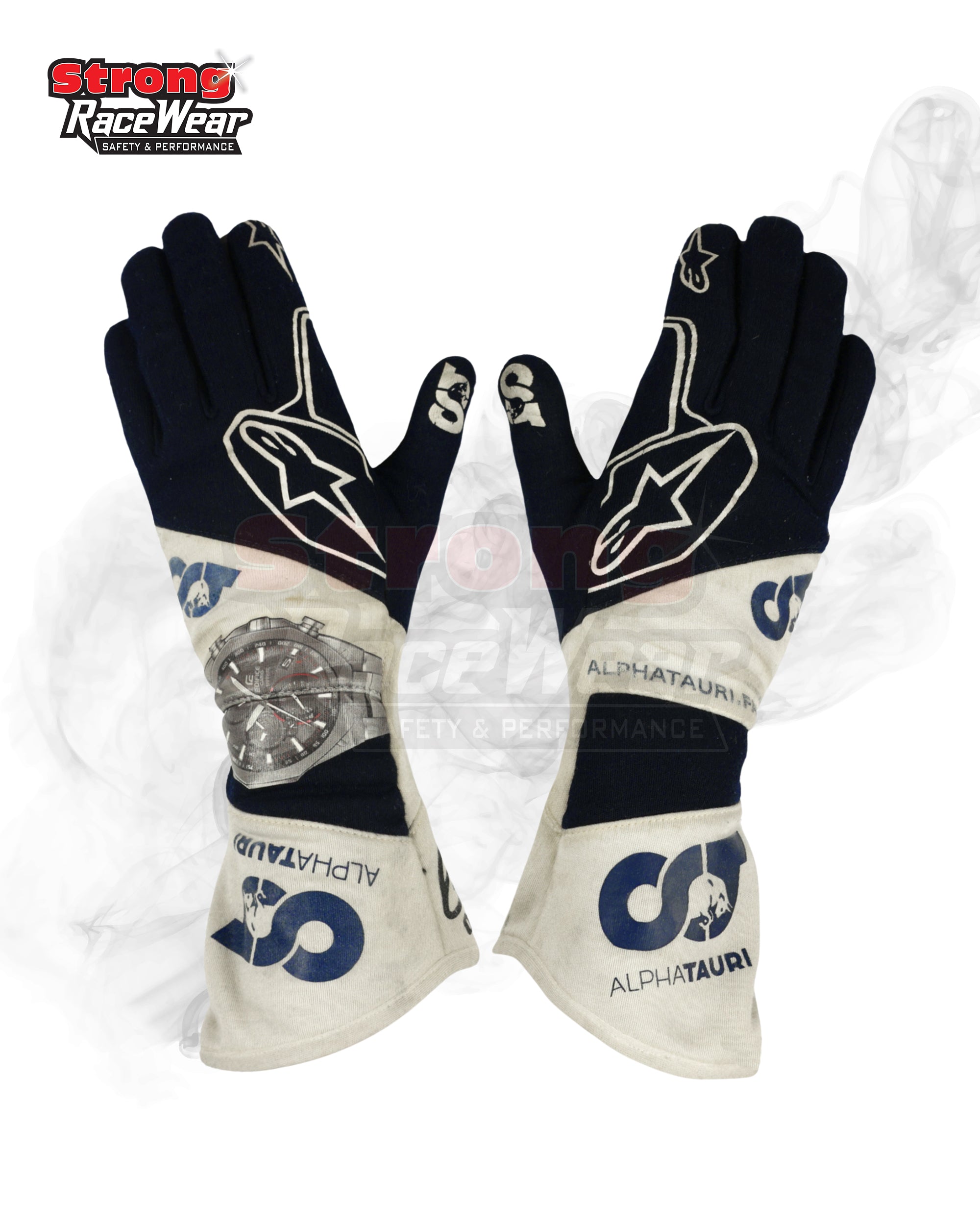 2022 Yuki Tsunoda Scuderia Alphatauri F1 Race Gloves Strong Racewear