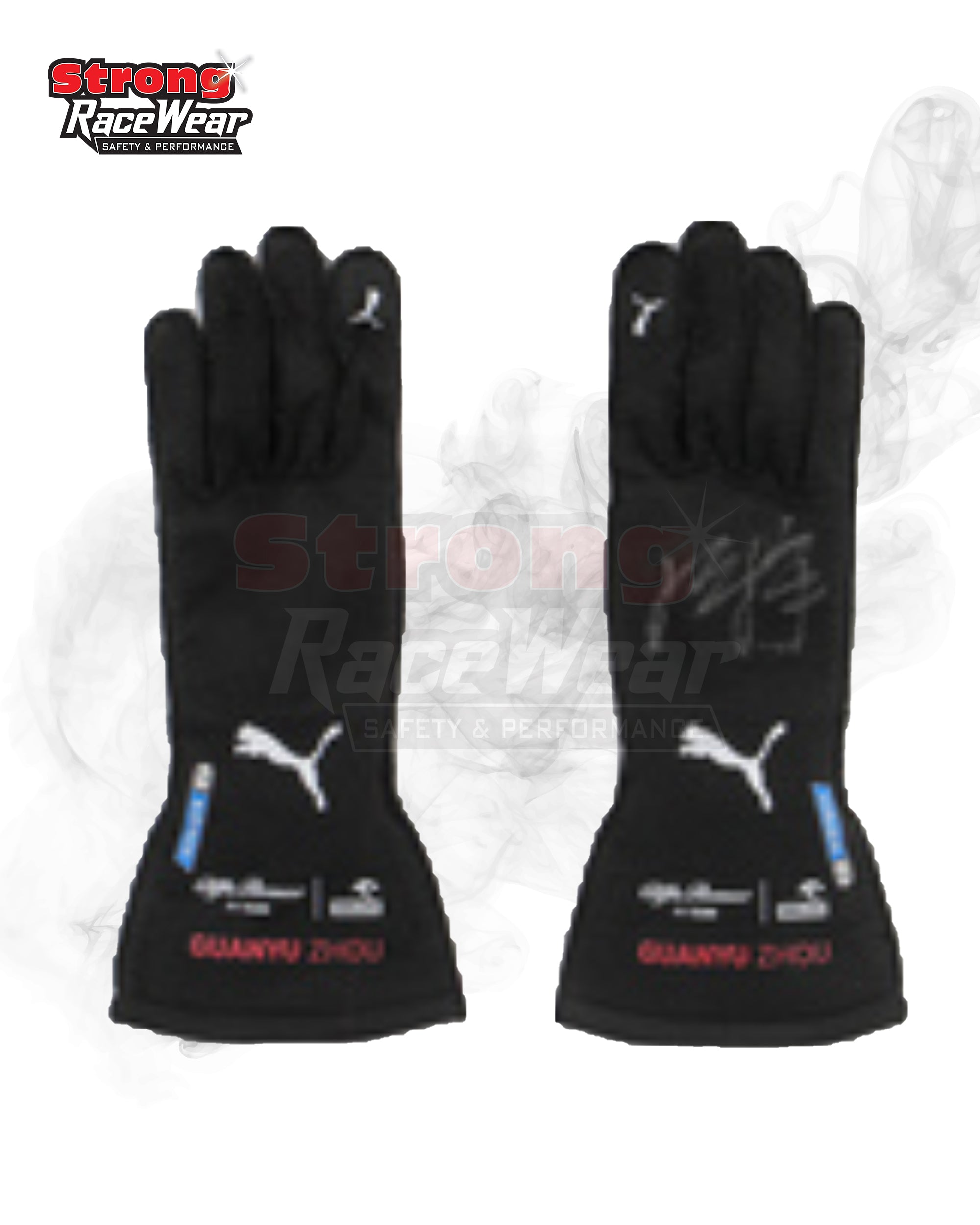 2022 Zhou Guanyu Race Gloves Singapore GP Strong Racewear