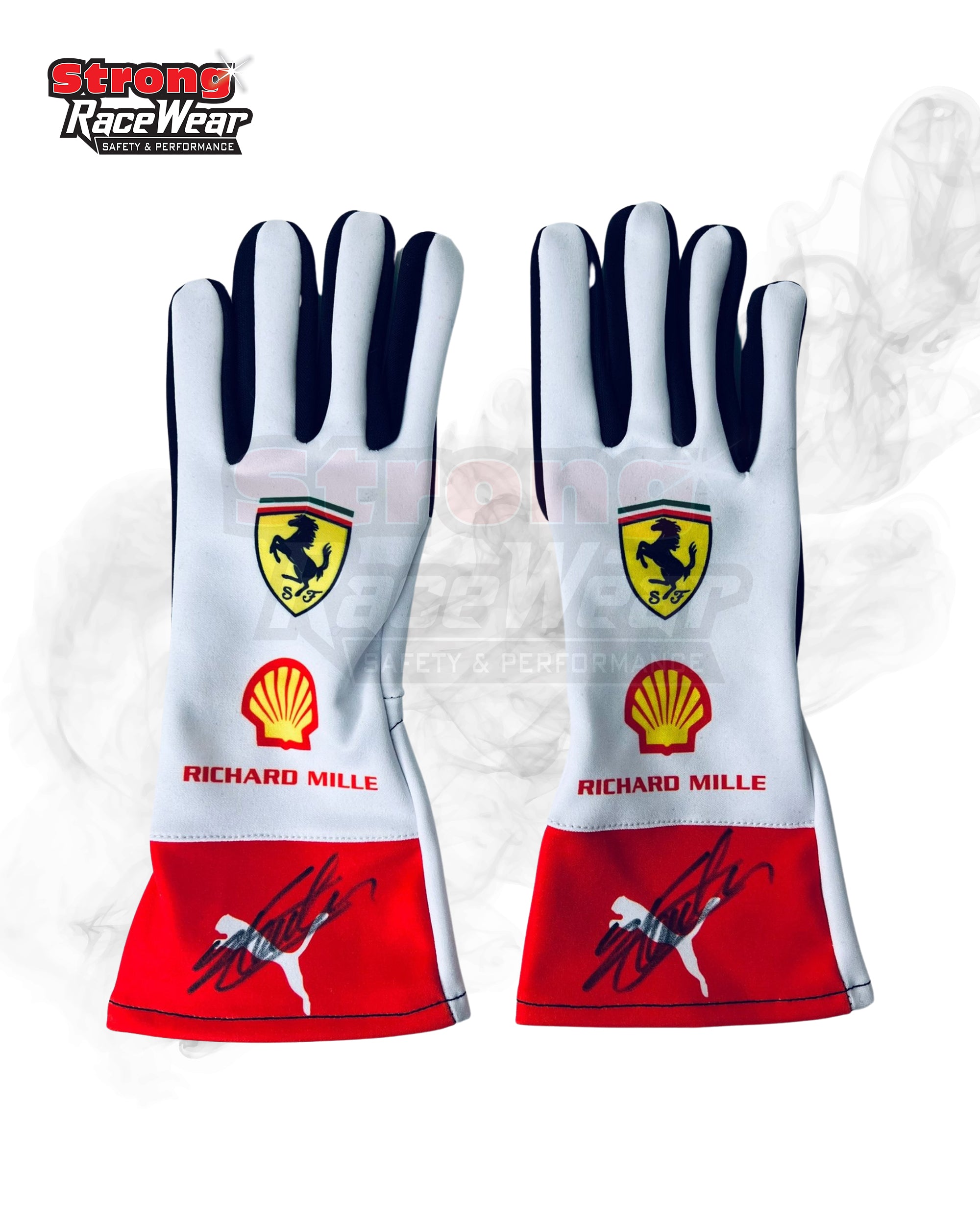 2023 Charles Leclerc Monaco GP Ferrari F1 Racing Gloves Strong Racewear
