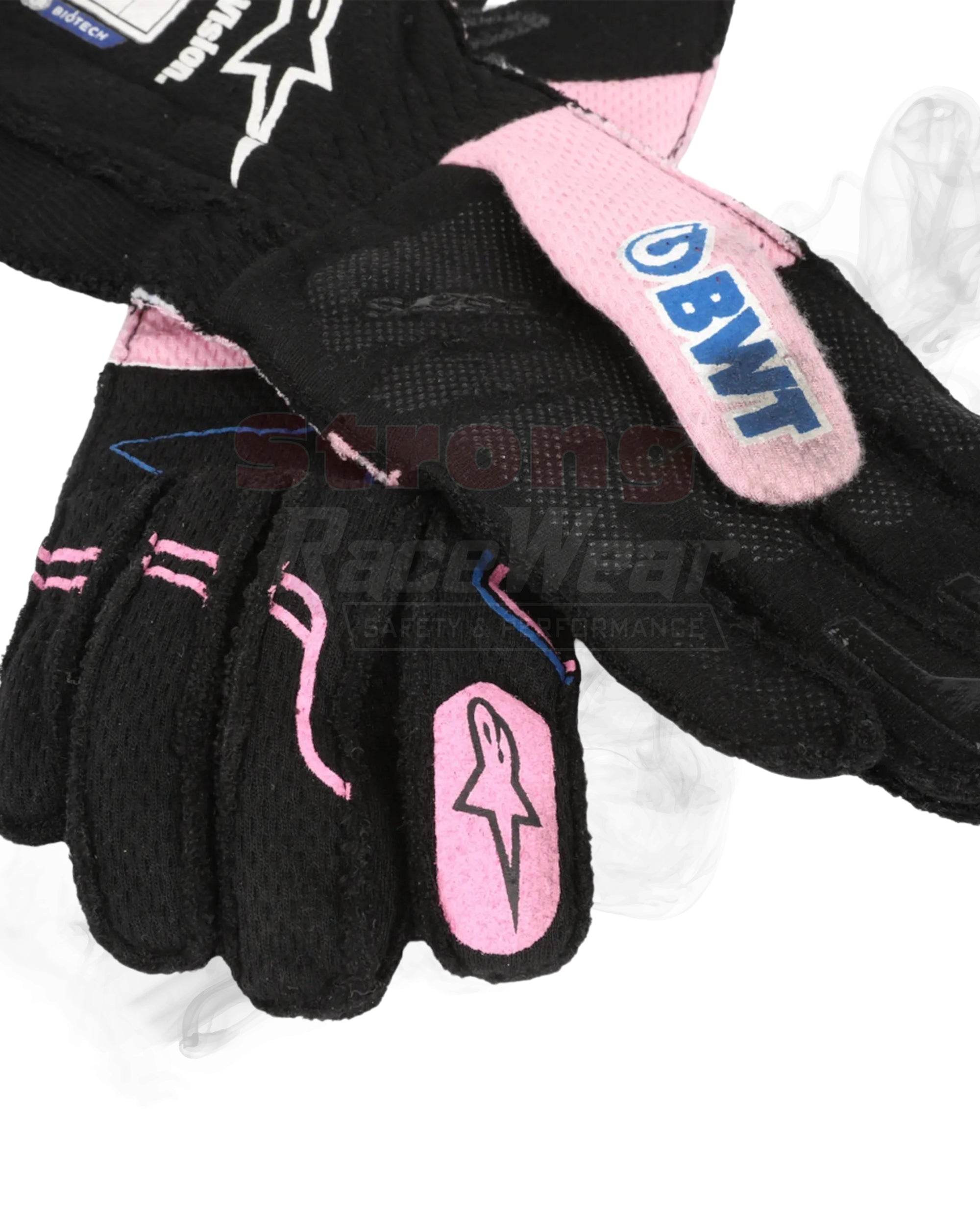 2023 Esteban Ocon Weekend Worn Race Gloves Miami GP Strong Racewear