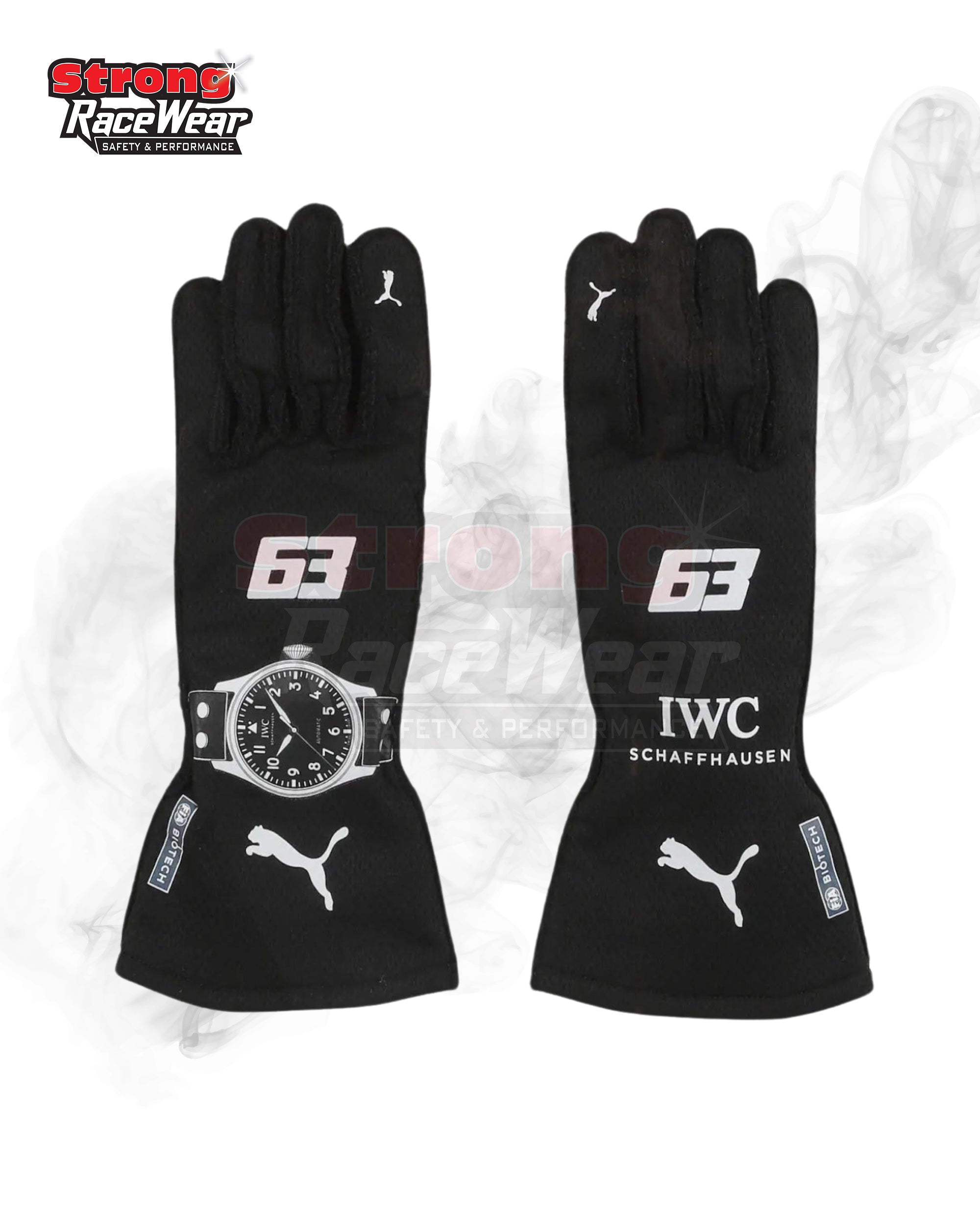 2023 George Russell Mercedes AMG Petronas F1 Team Race Gloves Strong Racewear