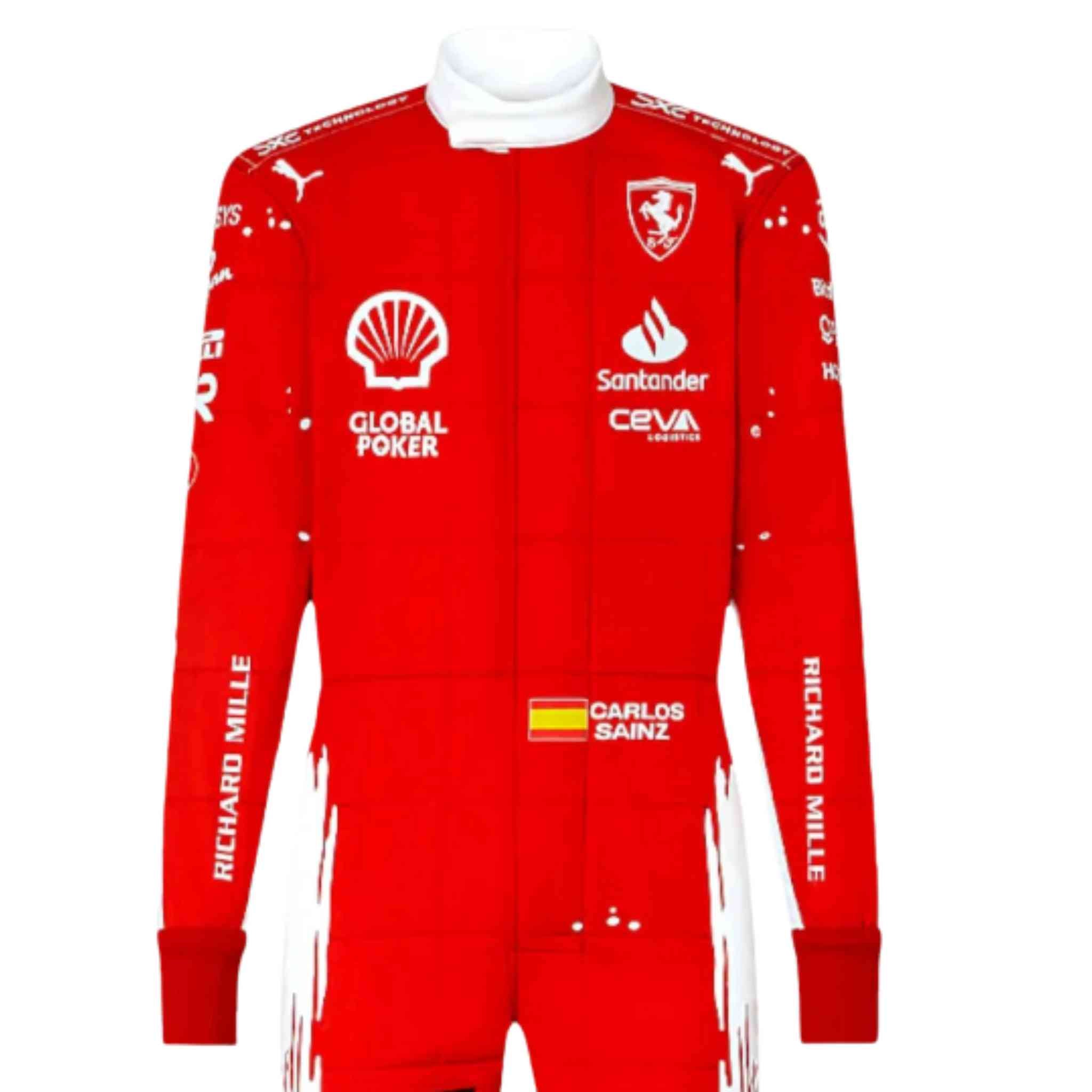 2023 New Las Vegas Carlos Sainz Jr Formula 1 Scuderia Ferrari Race Suit