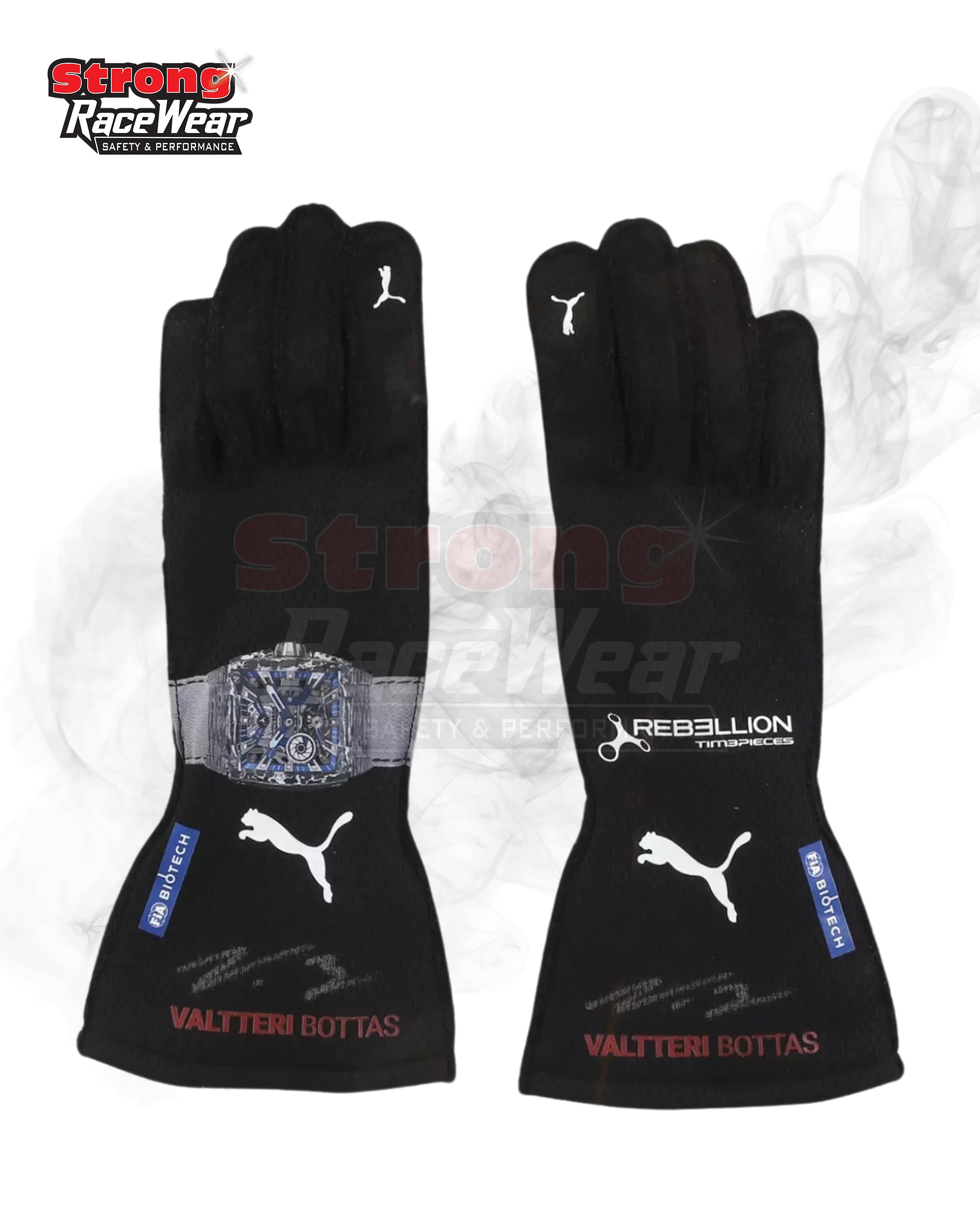 2023 Valtteri Bottas Miami Race Gloves Strong Racewear