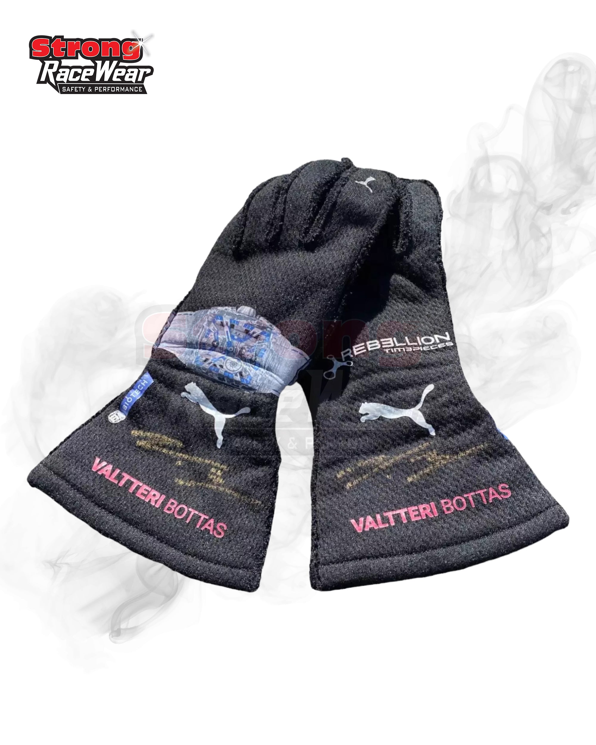 2023 Valtteri Bottas Miami Race Gloves Strong Racewear