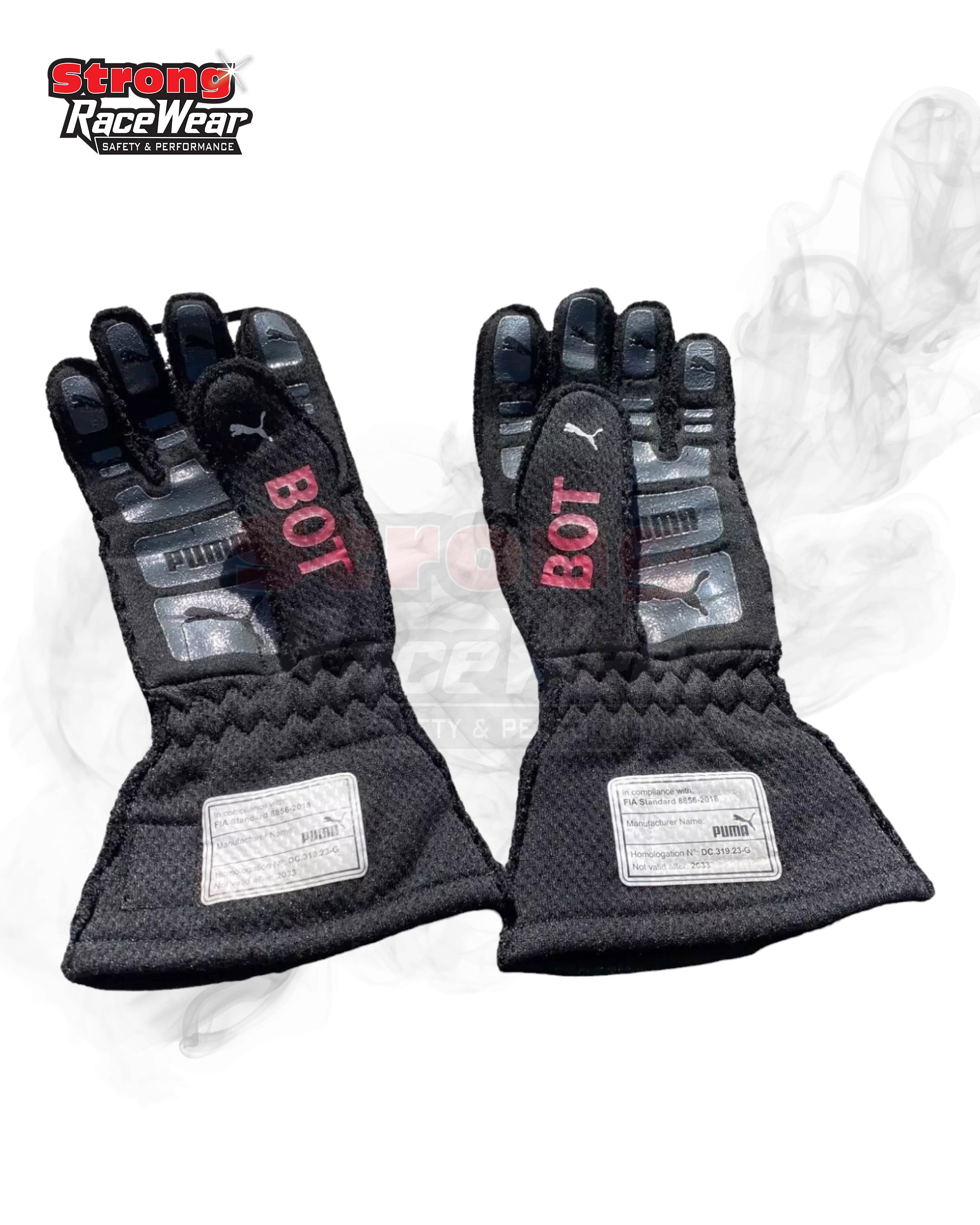 2023 Valtteri Bottas Miami Race Gloves Strong Racewear