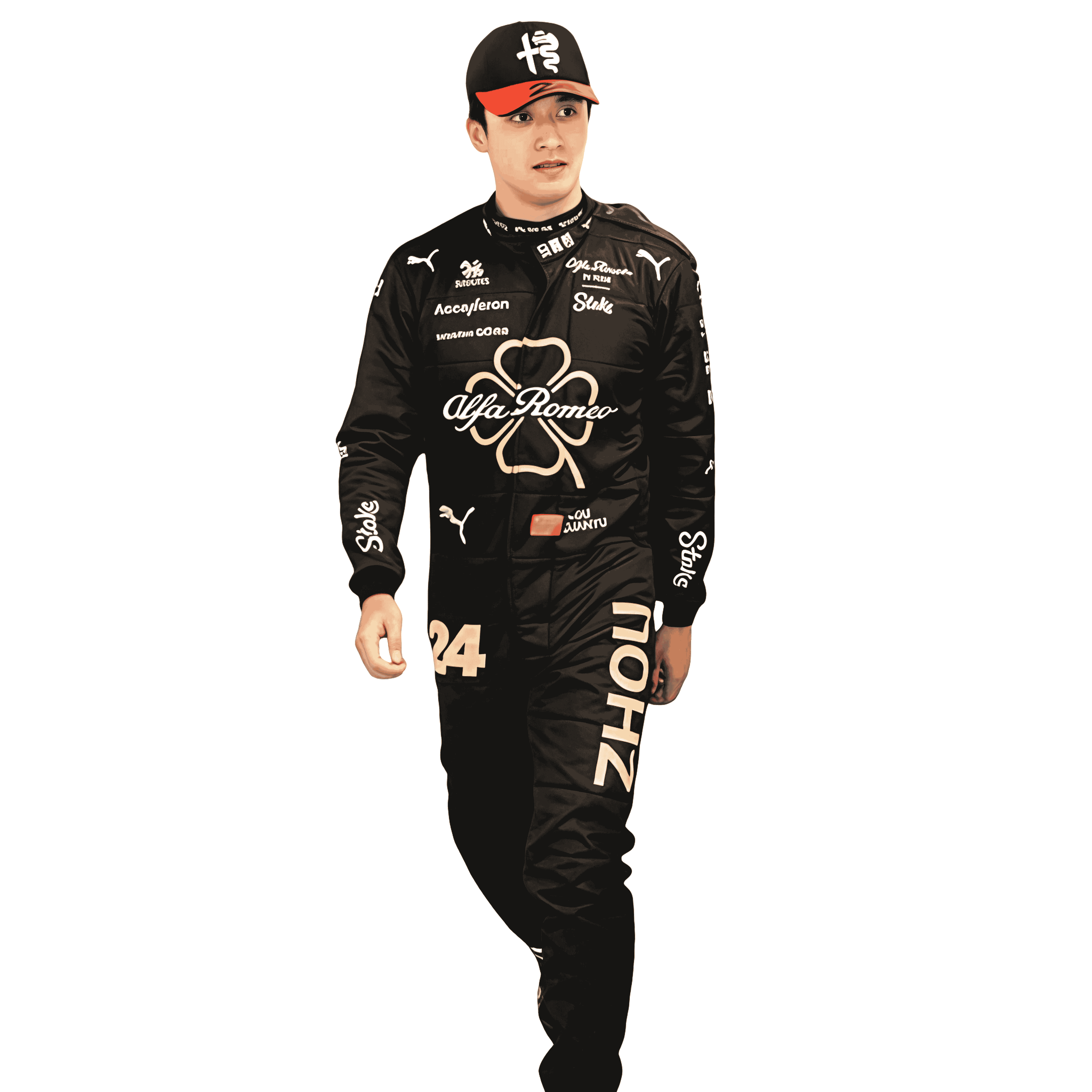 2023 Zhou Guanyu Alfa Romeo F1 Team Race Suit - Abu Dhabi