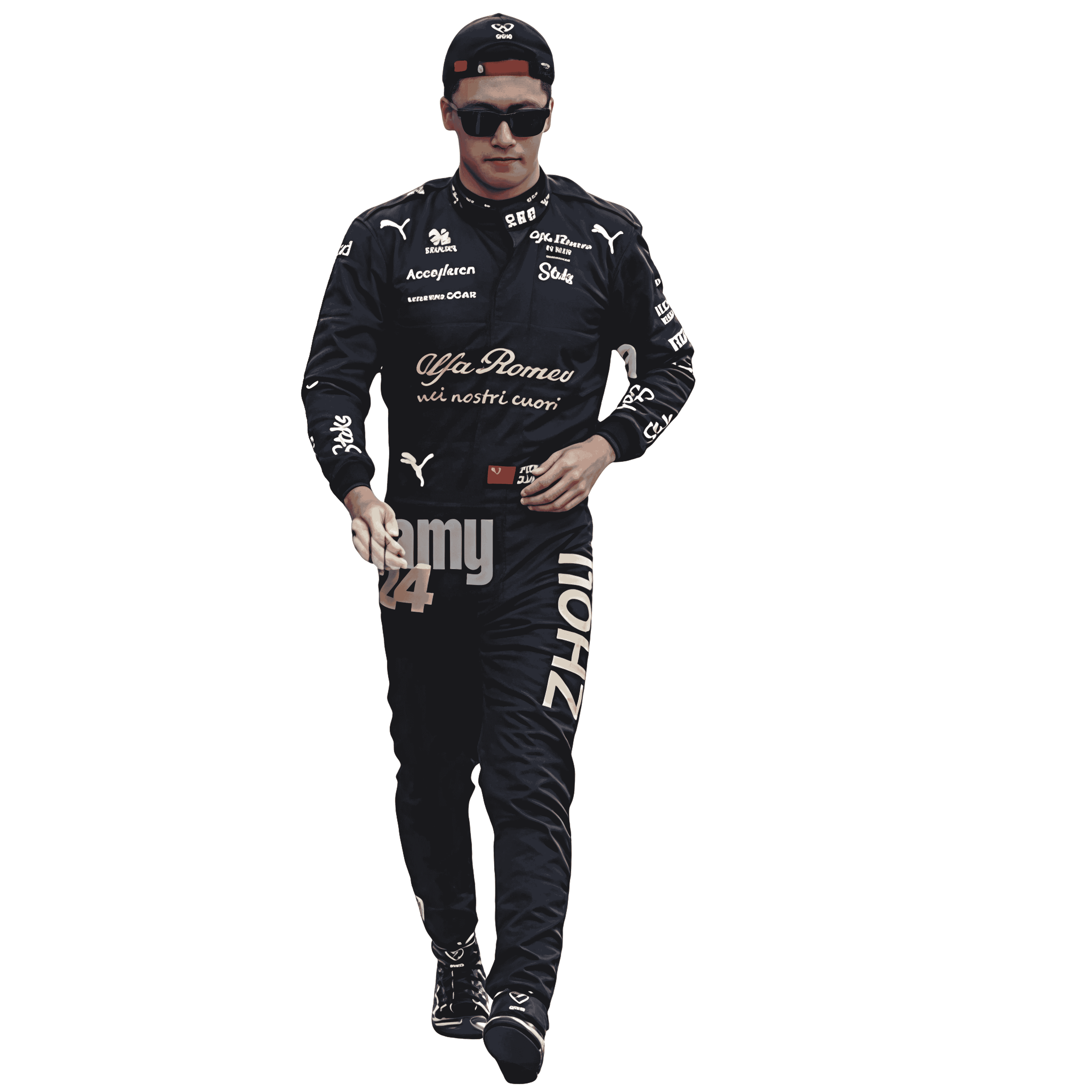 2023 Zhou Guanyu Alfa Romeo F1 Team Race Suit - Abu Dhabi