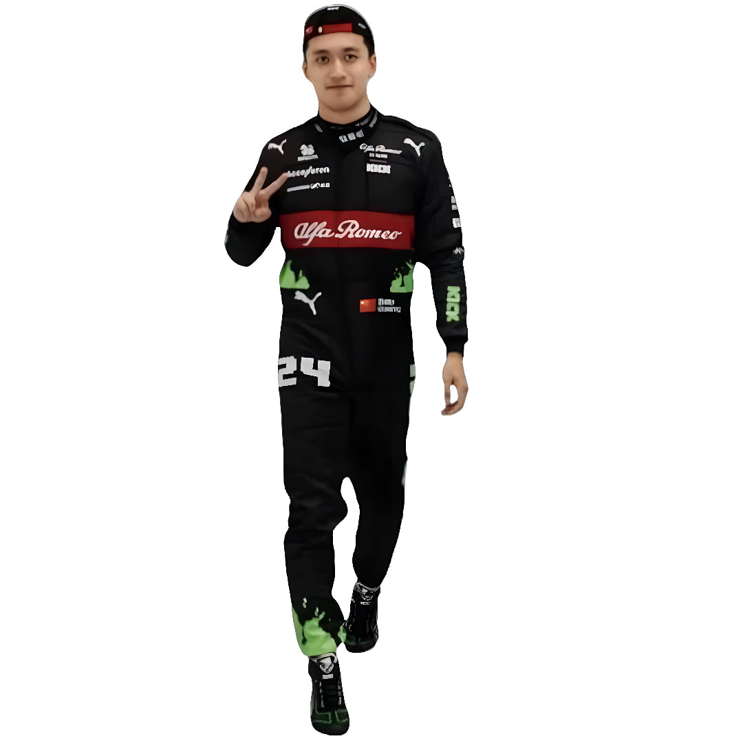 2023 Zhou Guanyu Alfa Romeo F1 Team Racing Suit – Belgian GP Edition
