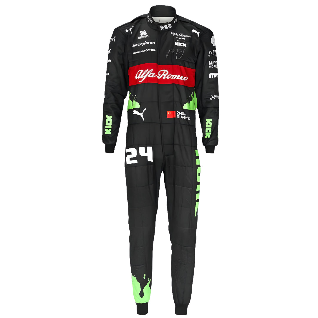 2023 Zhou Guanyu Alfa Romeo F1 Team Racing Suit – Belgian GP Edition