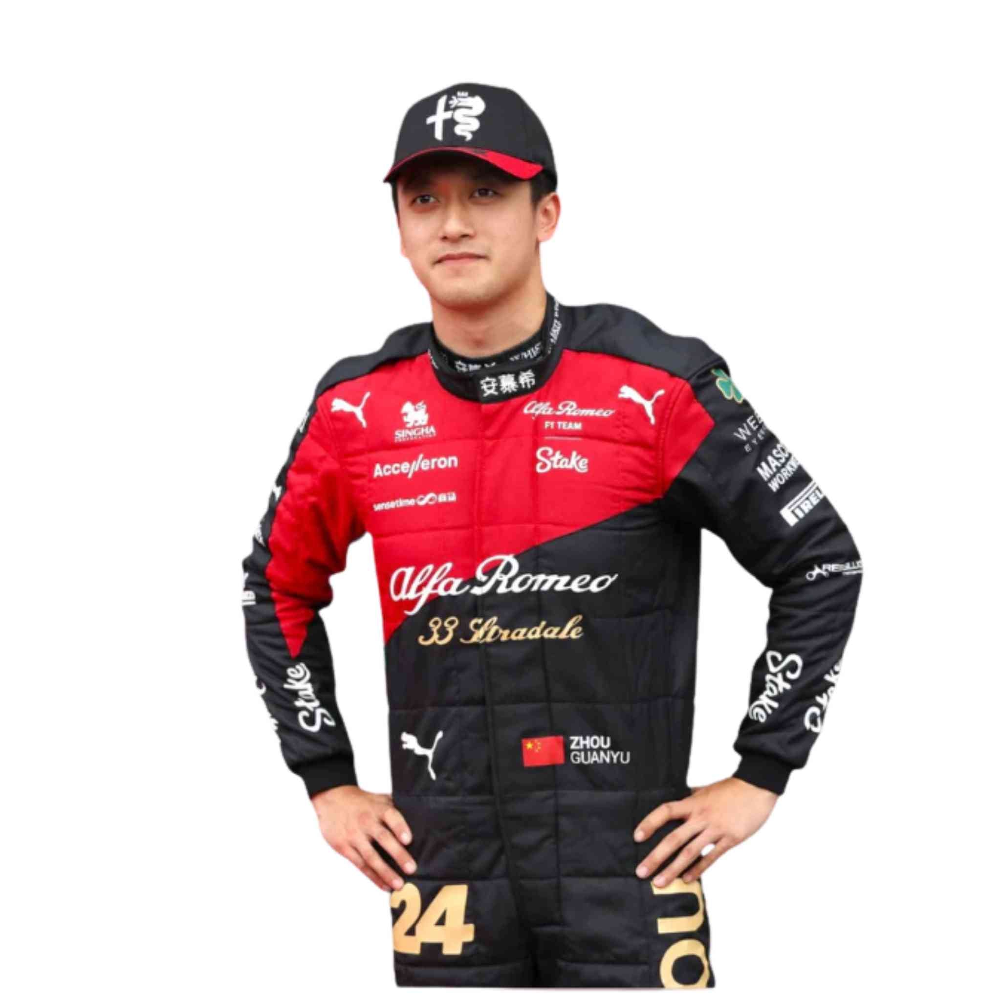 2023 Zhou Guanyu Italian Grand Prix Replica Racing Suit – Alfa Romeo F1 Team