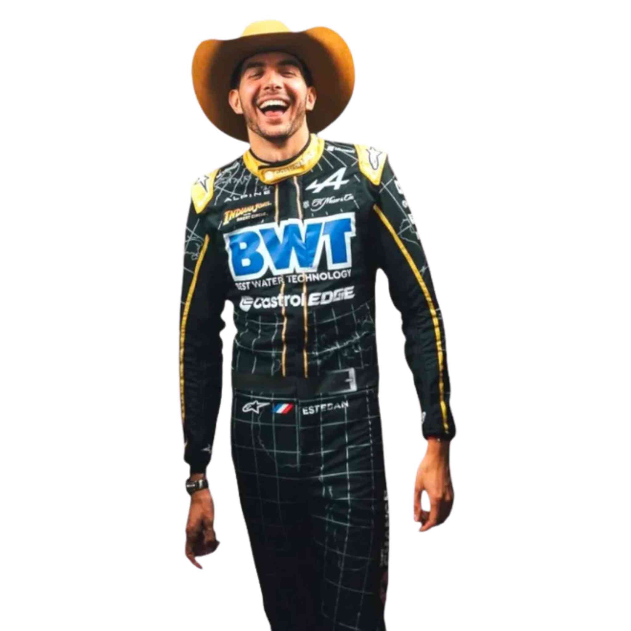 2024 New Esteban Ocon alpine Austin Grand Prix Race Suit