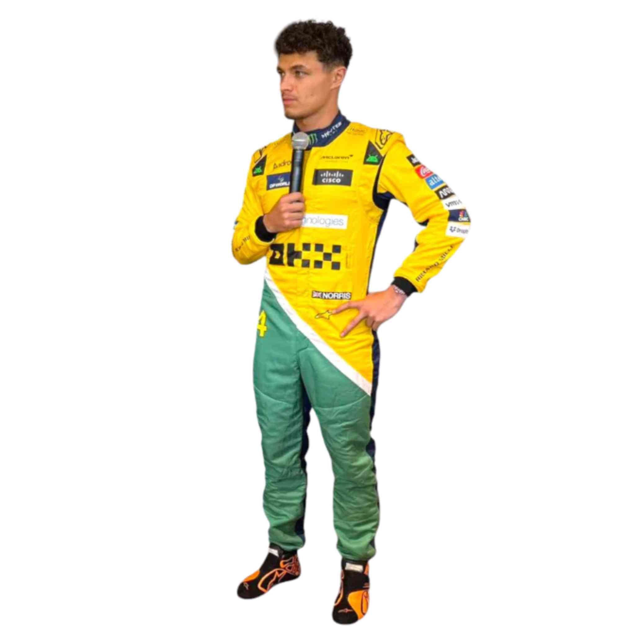 2024 New Lando Norris McLaren Monaco GP F1 Team Racing Suit
