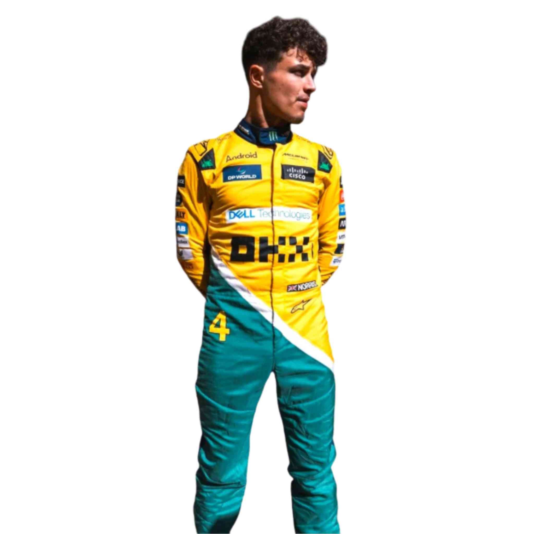 2024 New Lando Norris McLaren Monaco GP F1 Team Racing Suit