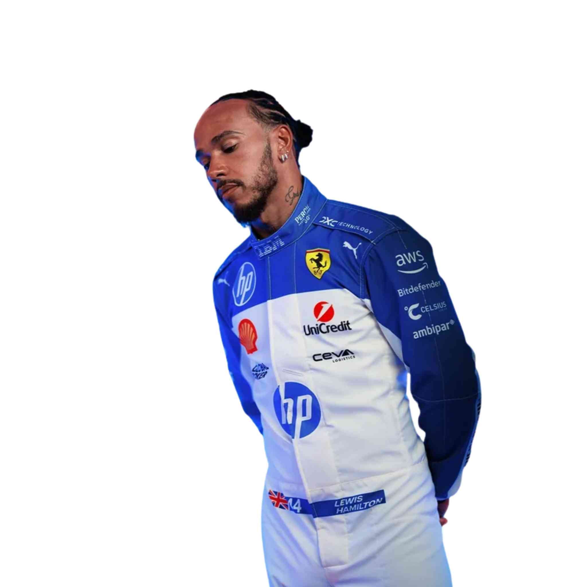 2025 Lewis Hamilton Ferrari F1 Race Suit Replica