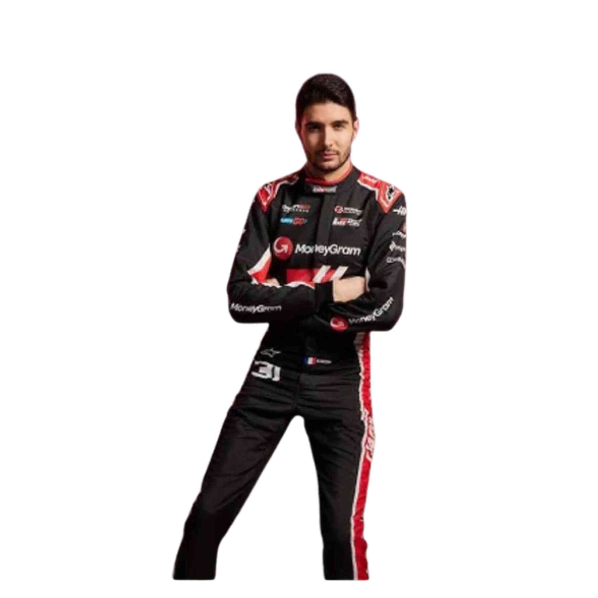 2025 Esteban Ocon MoneyGram Haas F1 Team Race Suit Replica