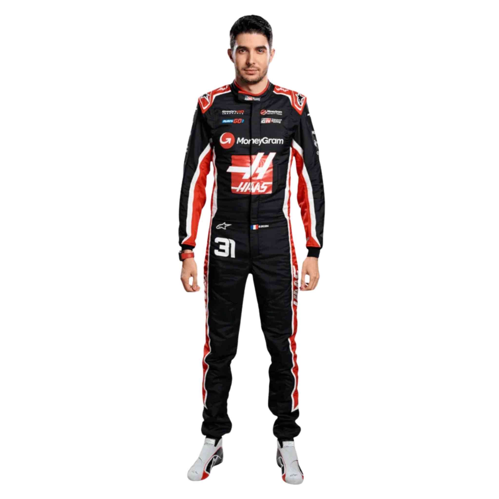 2025 Esteban Ocon MoneyGram Haas F1 Team Race Suit Replica