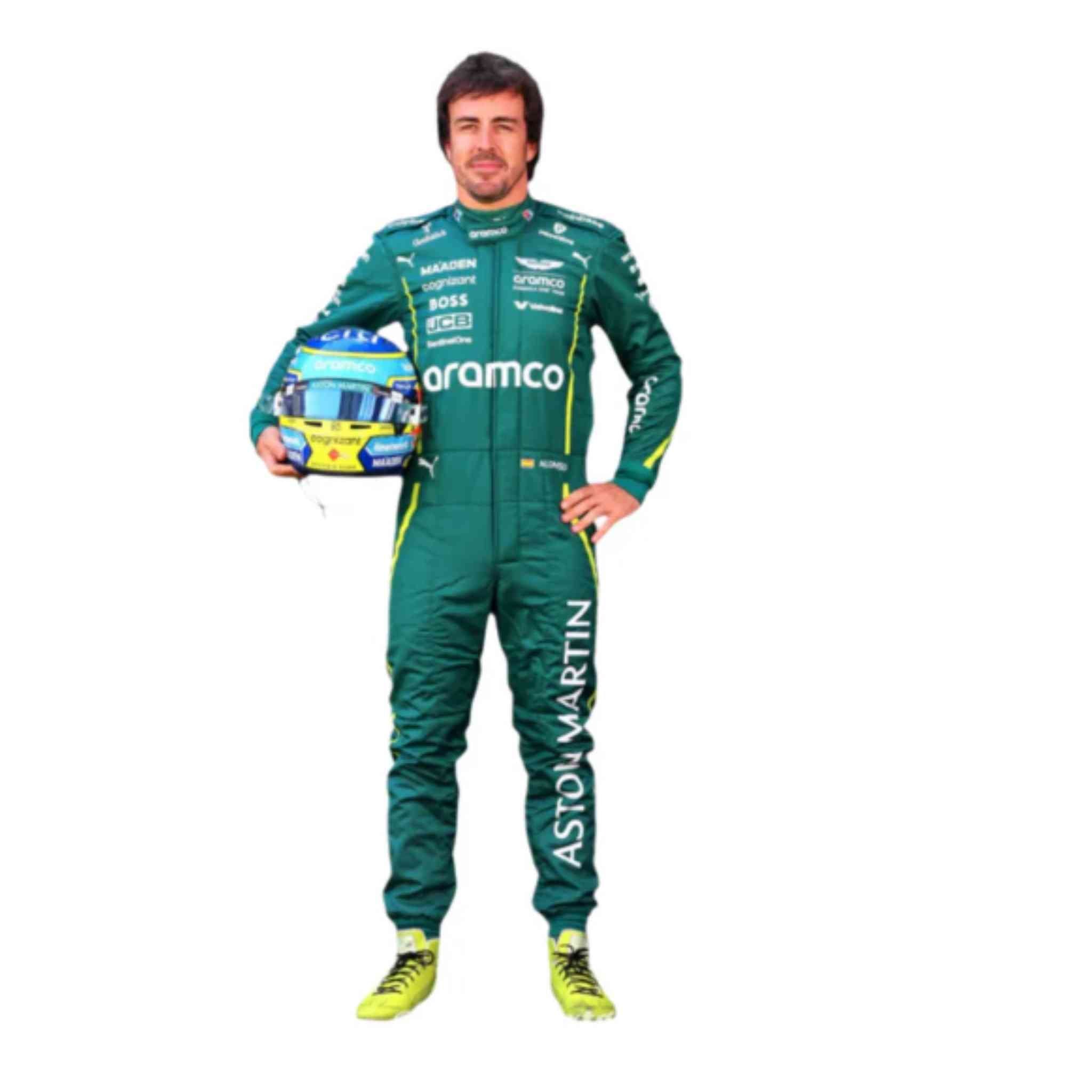 2025 Fernando Alonso Aston Martin Aramco Formula One Team Racing Suit