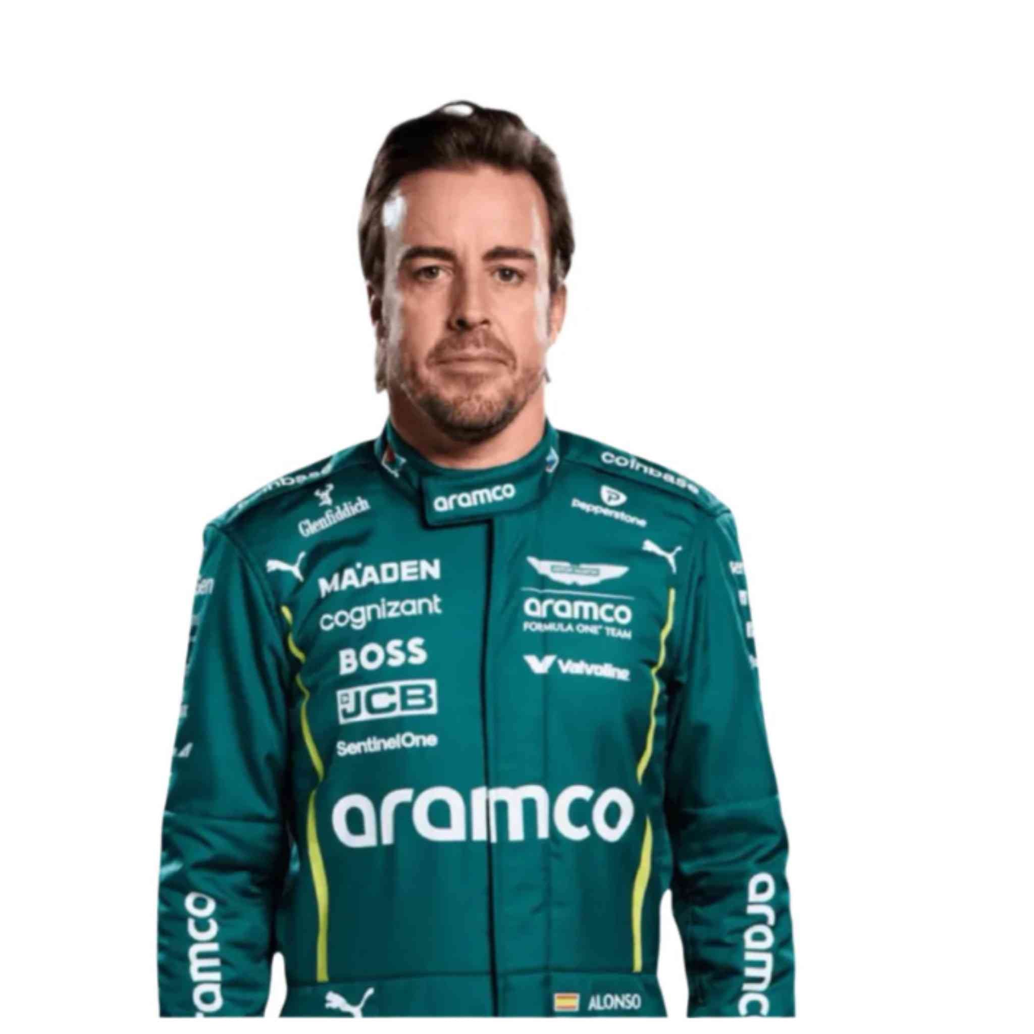 2025 Fernando Alonso Aston Martin Aramco Formula One Team Racing Suit