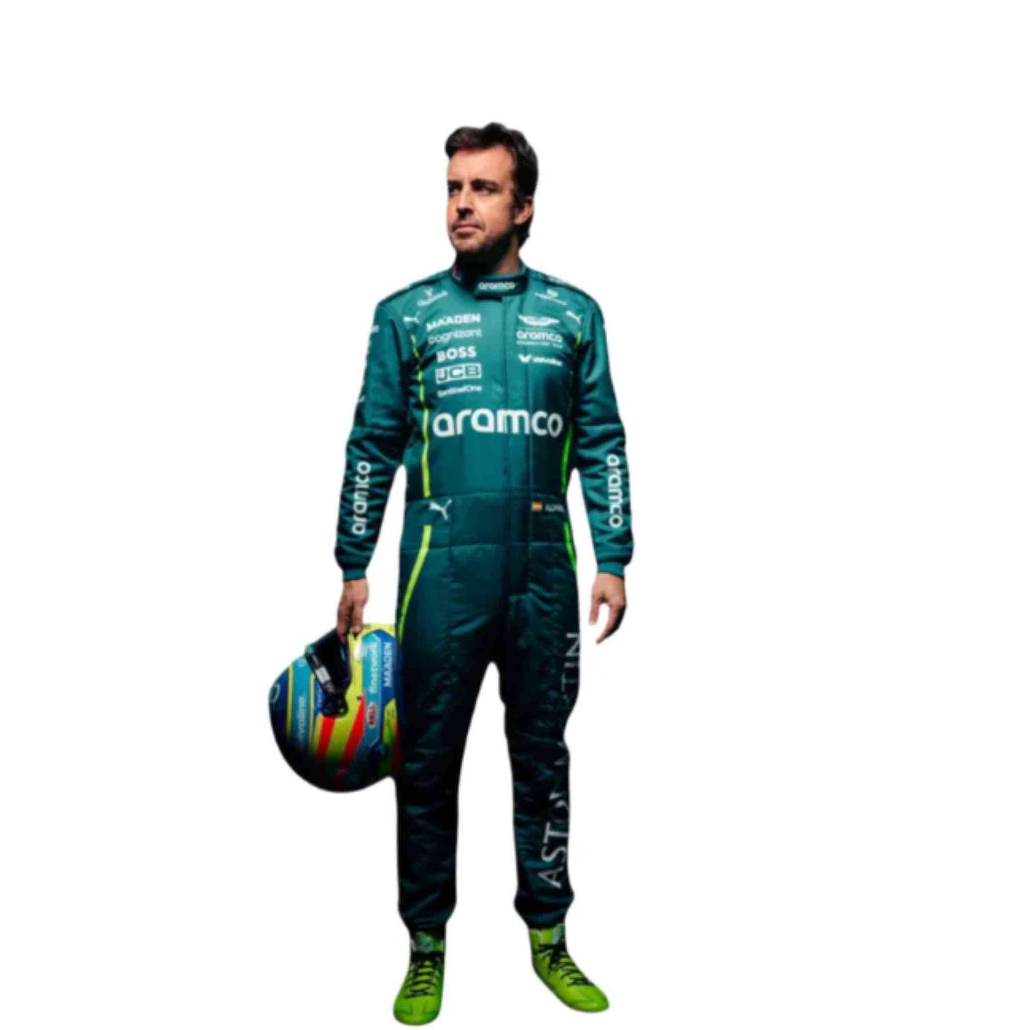 2025 Fernando Alonso Aston Martin Aramco Formula One Team Racing Suit