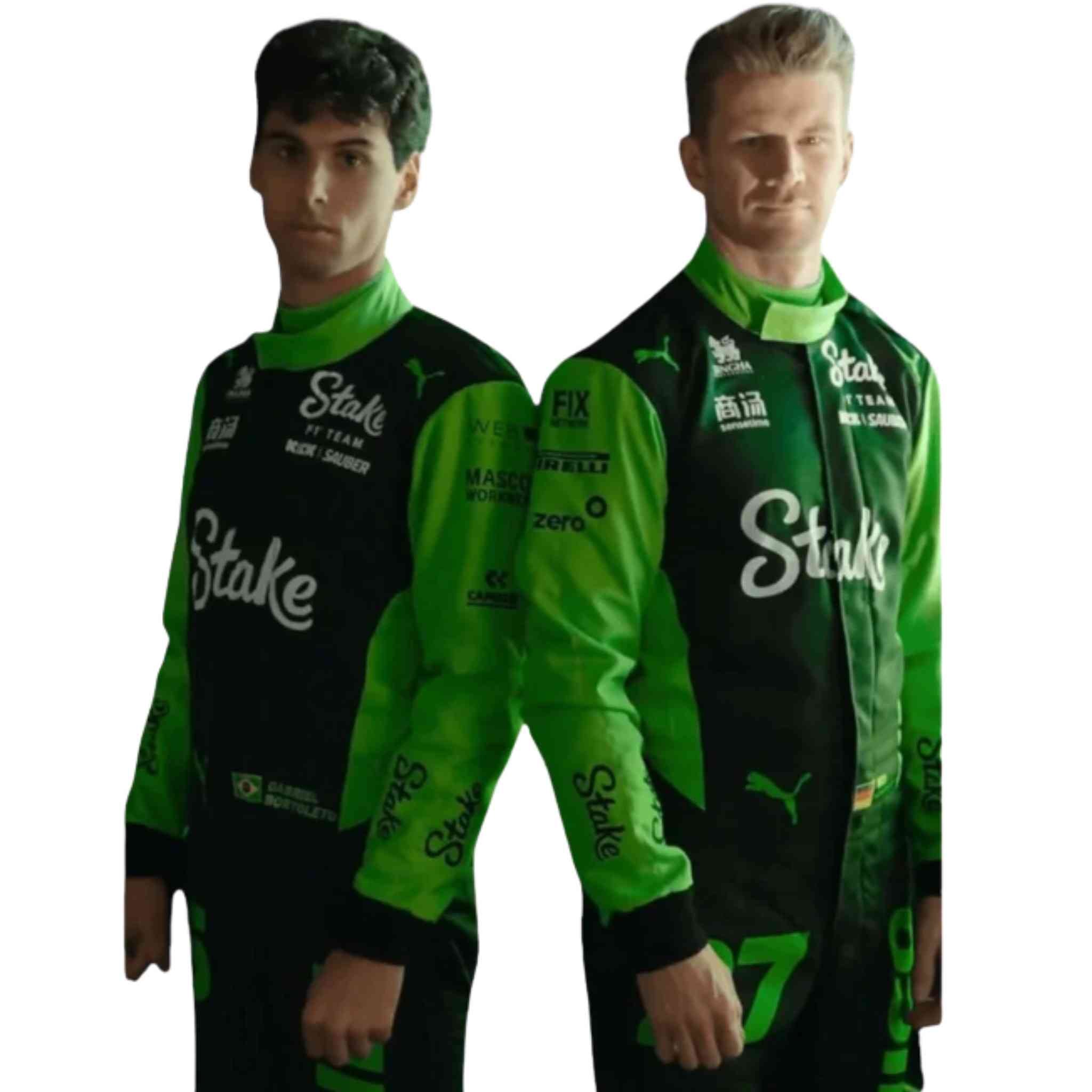 2025 Gabriel Bortoleto Kick Sauber Stake F1 Team Racing Suit Replica
