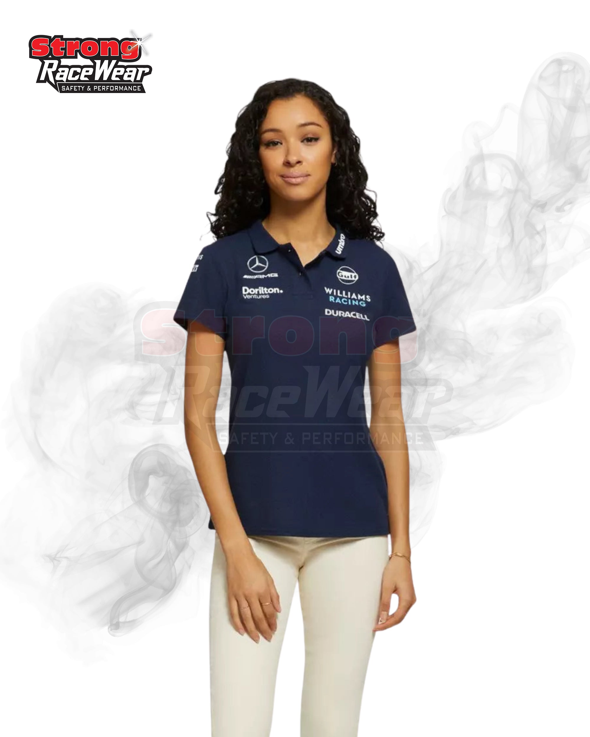 Alexander-Albon 2023 Women's CVC Media Polo Shirt Strong Racewear