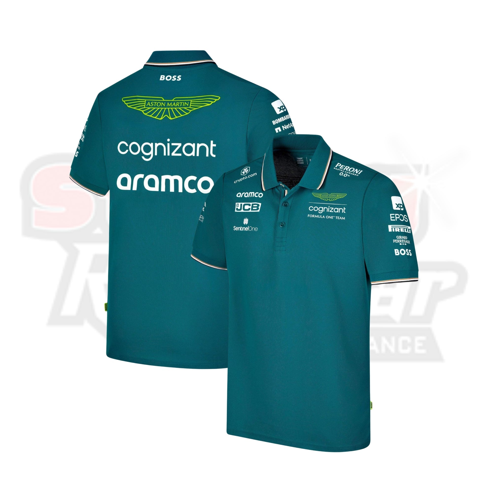 Aston Martin Aramco Cognizant F1 2023 Mens Team Polo Strong Racewear