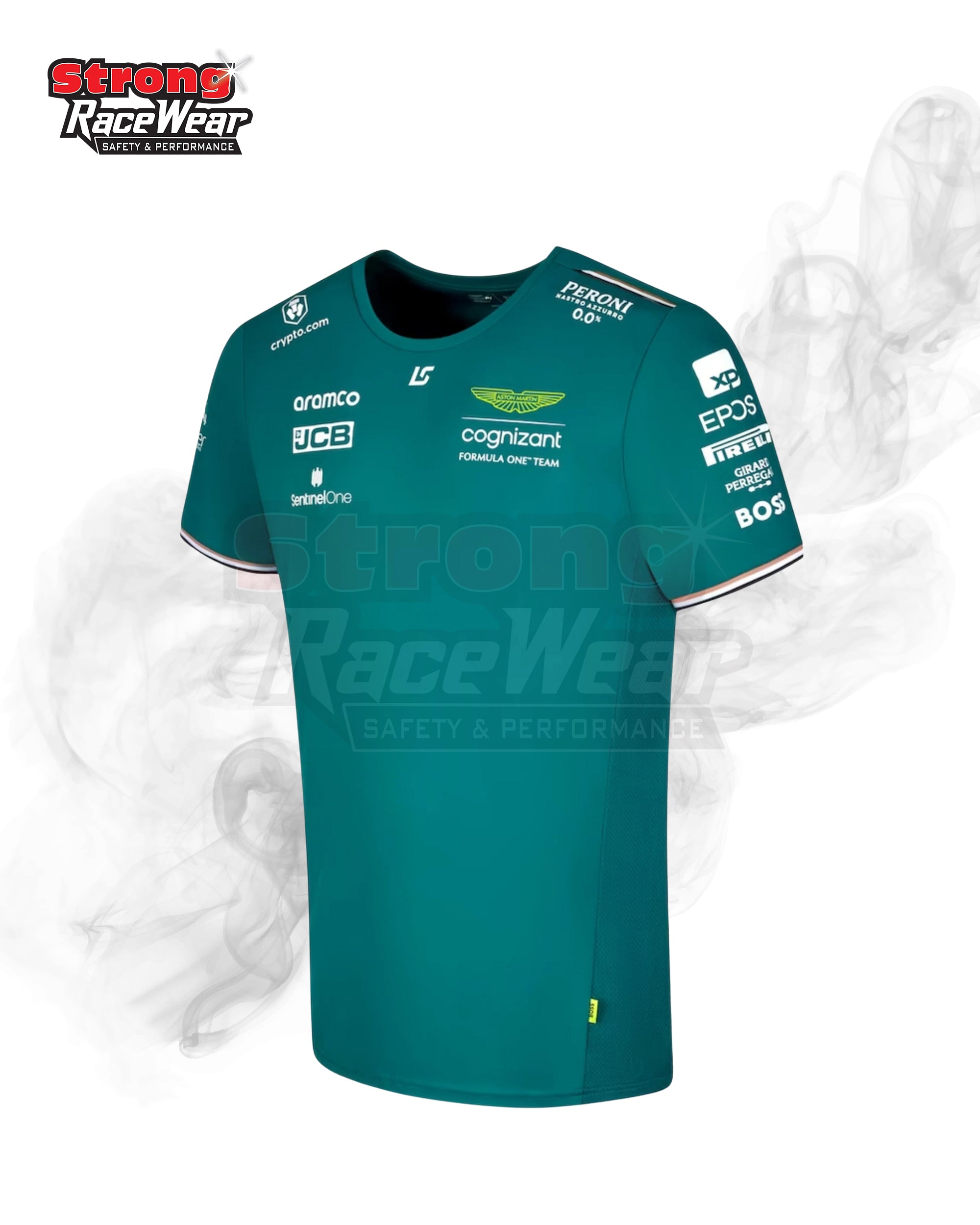 Aston Martin Aramco Cognizant F1 2023 Lance Stroll Team Driver T-Shirt Strong Racewear