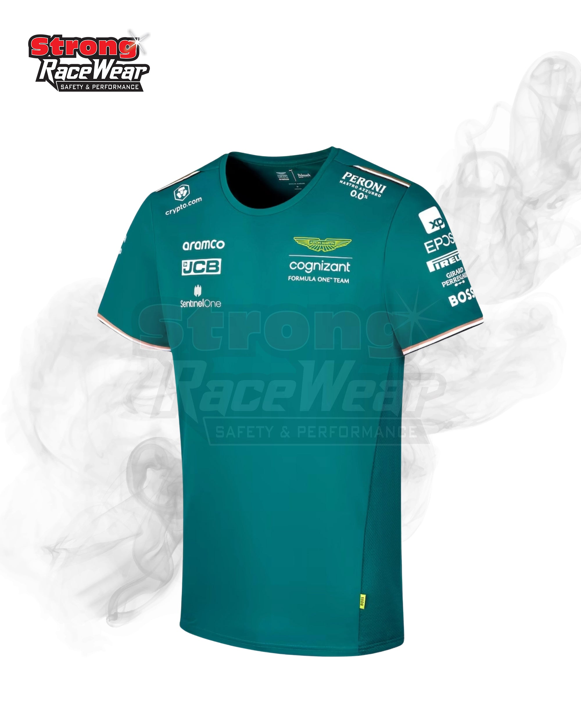 Aston Martin Aramco Cognizant F1 2023 Team Driver T-Shirt Strong Racewear