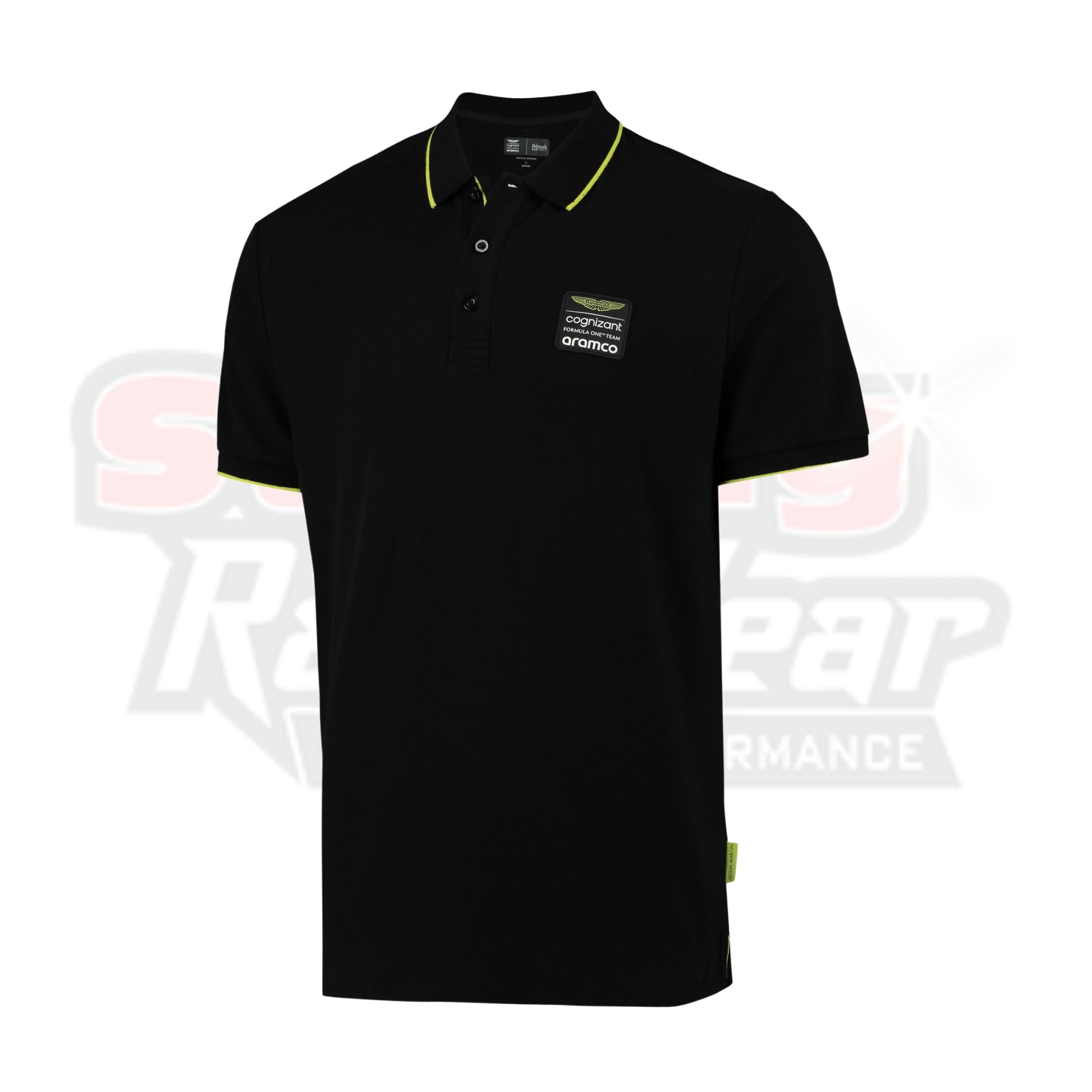 Aston Martin Aramco Cognizant F1 Lifestyle Polo - Black Strong Racewear