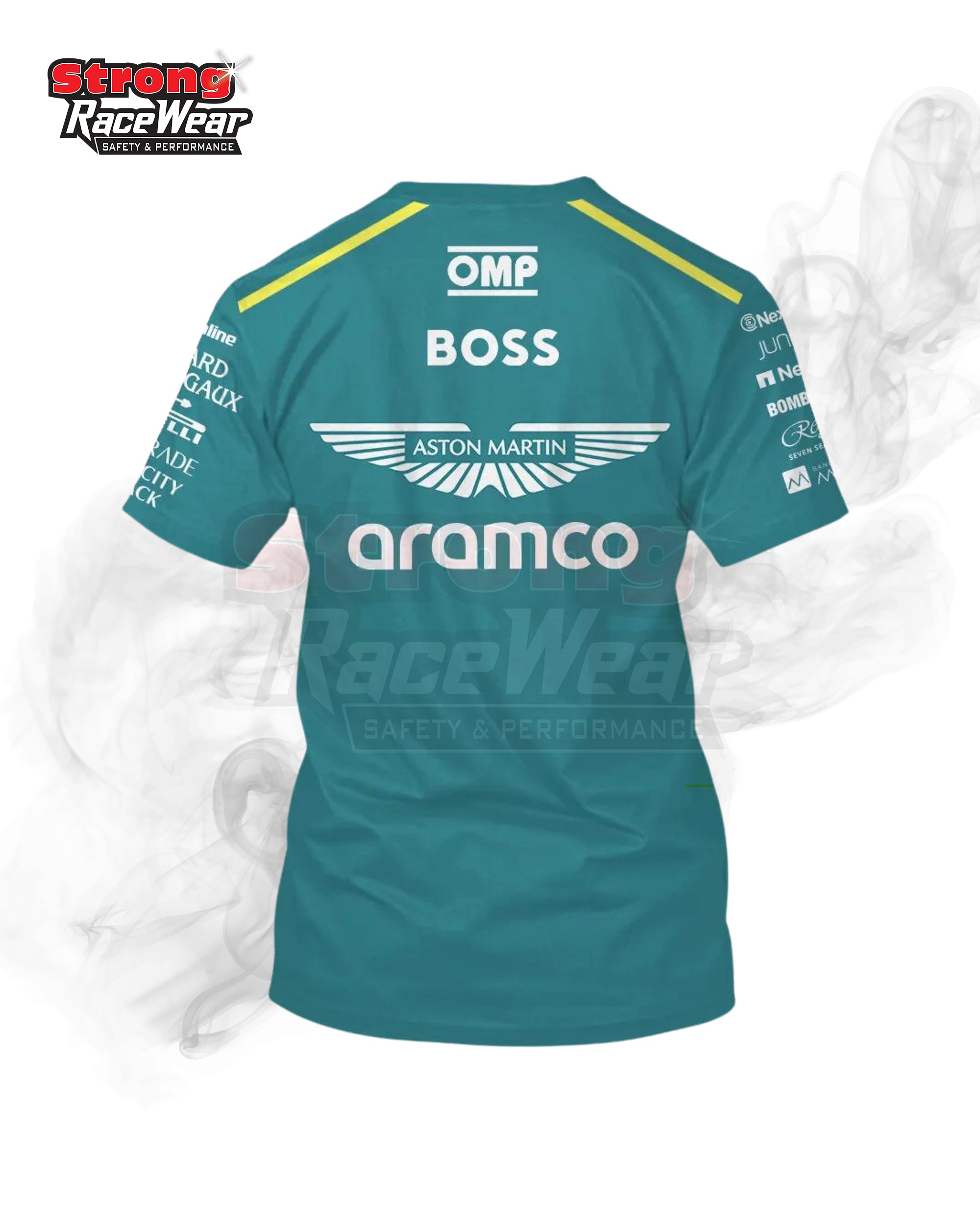 Lance Stroll Aston Martin Aramco Formula One Team Race T-Shirt 2024 Strong Racewear