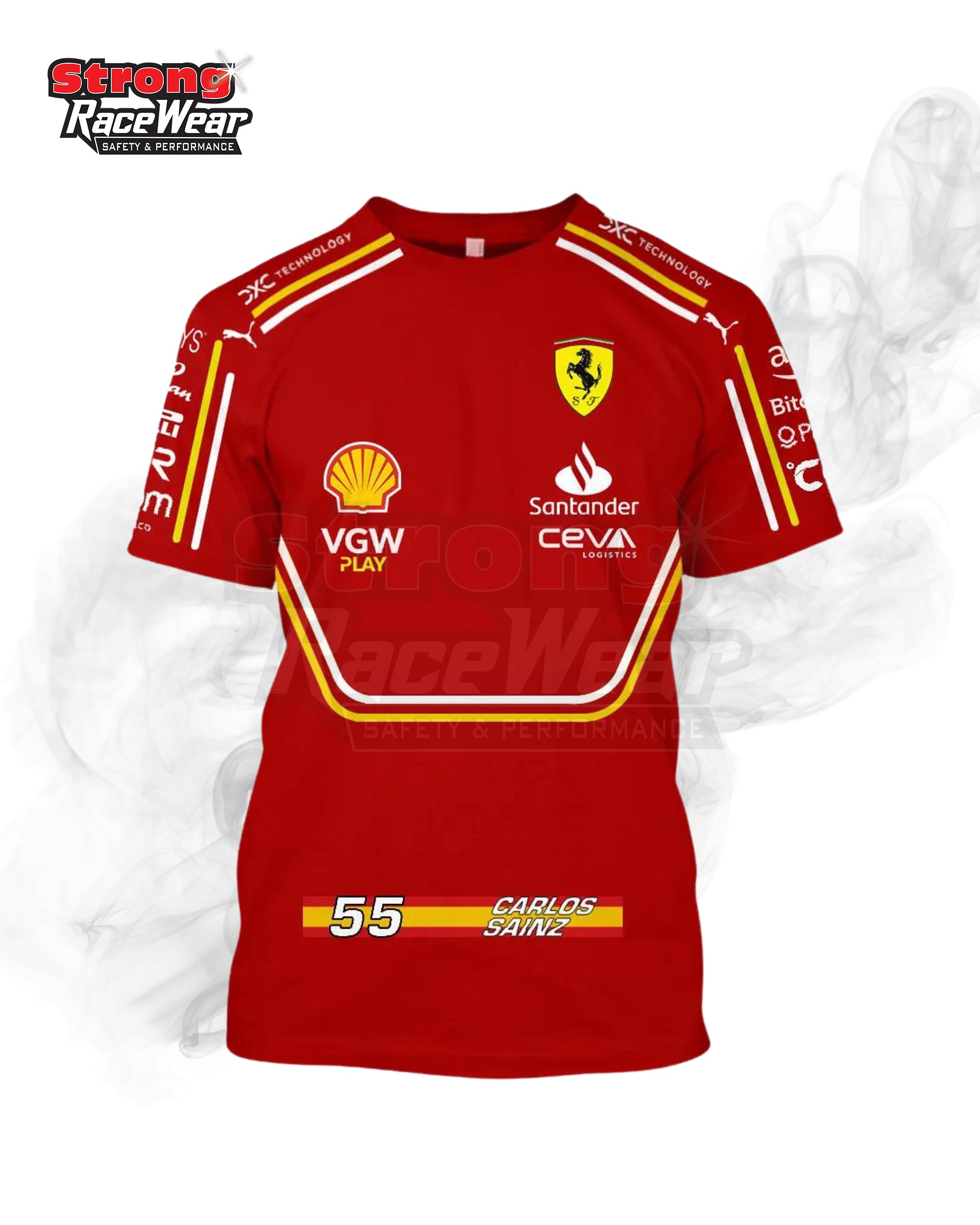 Carlos Sainz Scuderia Ferrari T-Shirt 2024 Strong Racewear