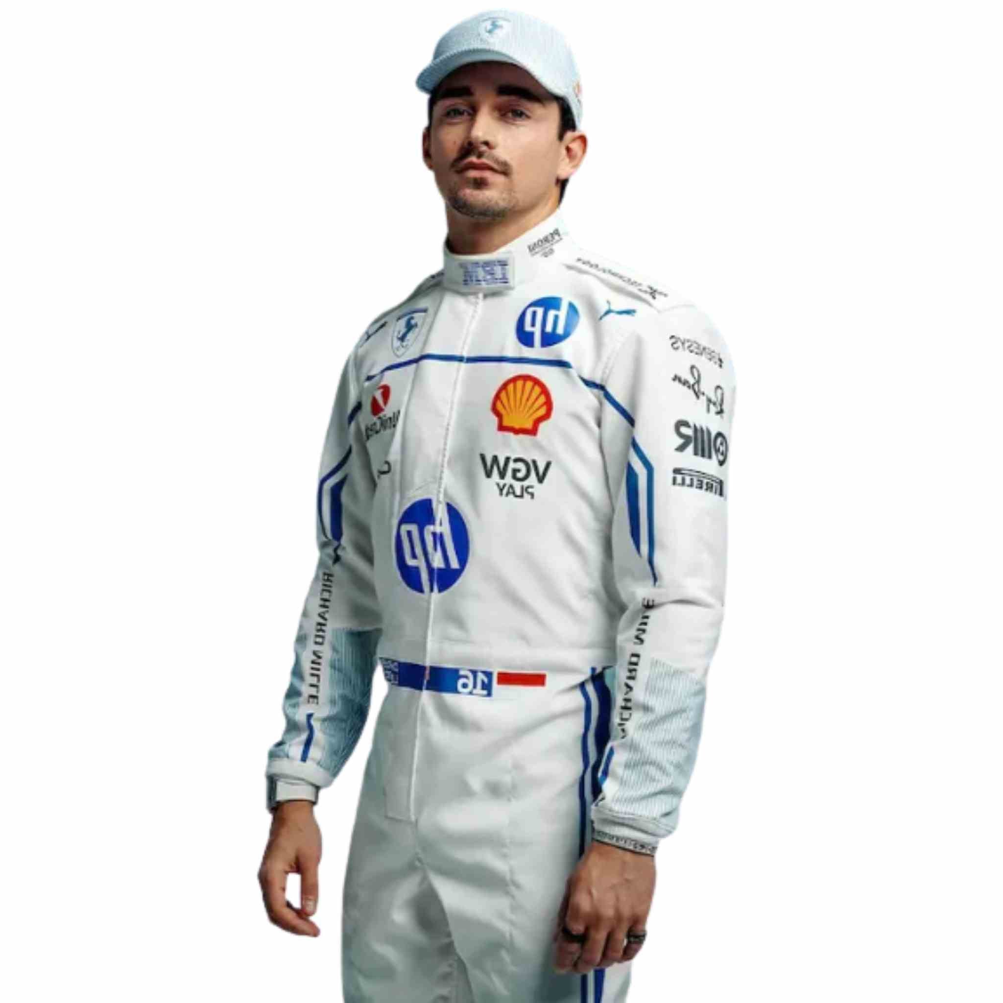Charles Leclerc 2025 Monaco GP F1 Suit | Ferrari Replica