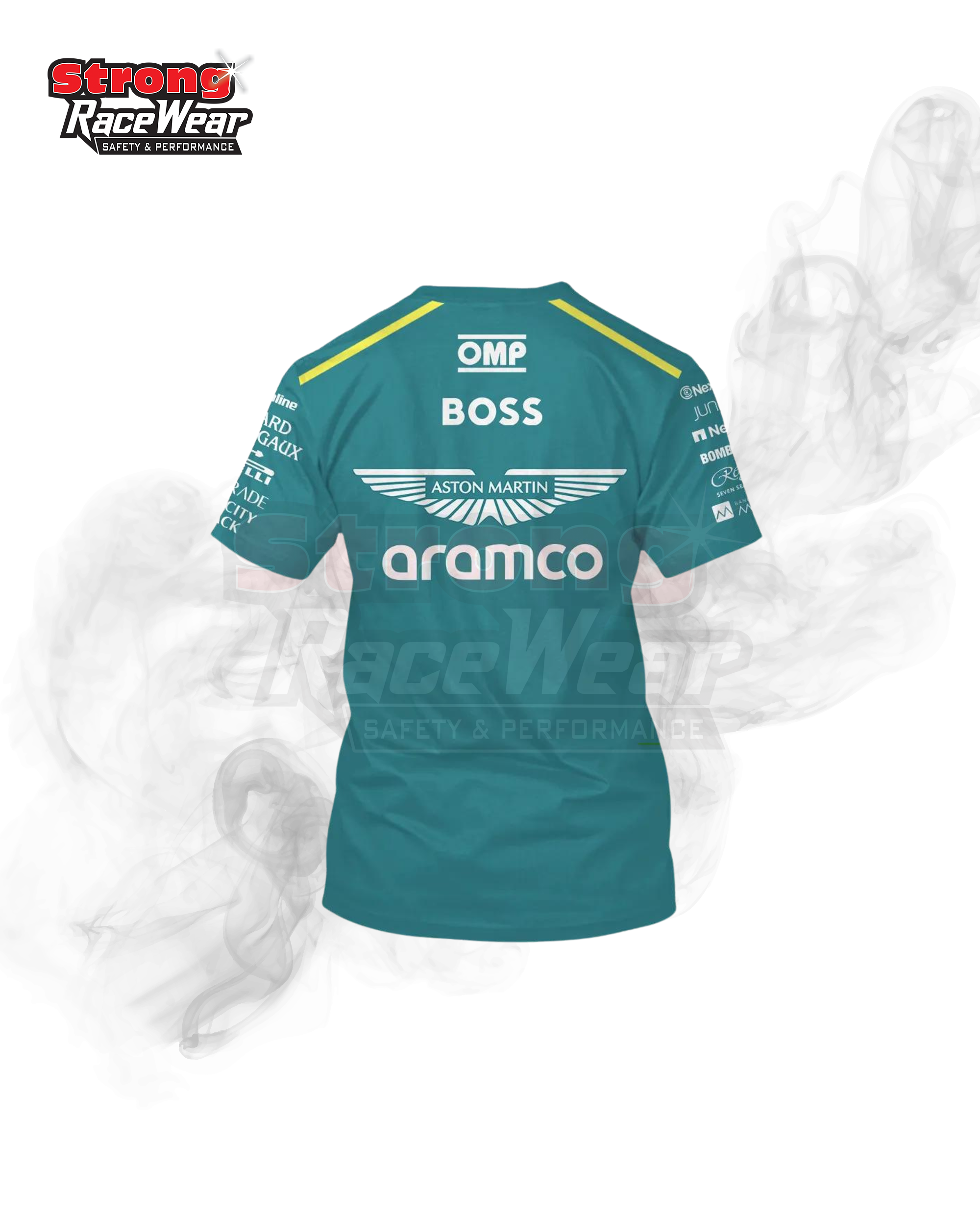 Fernando Alonso Aston Martin Aramco Formula One Team Race Suits T-Shirt Strong Racewear